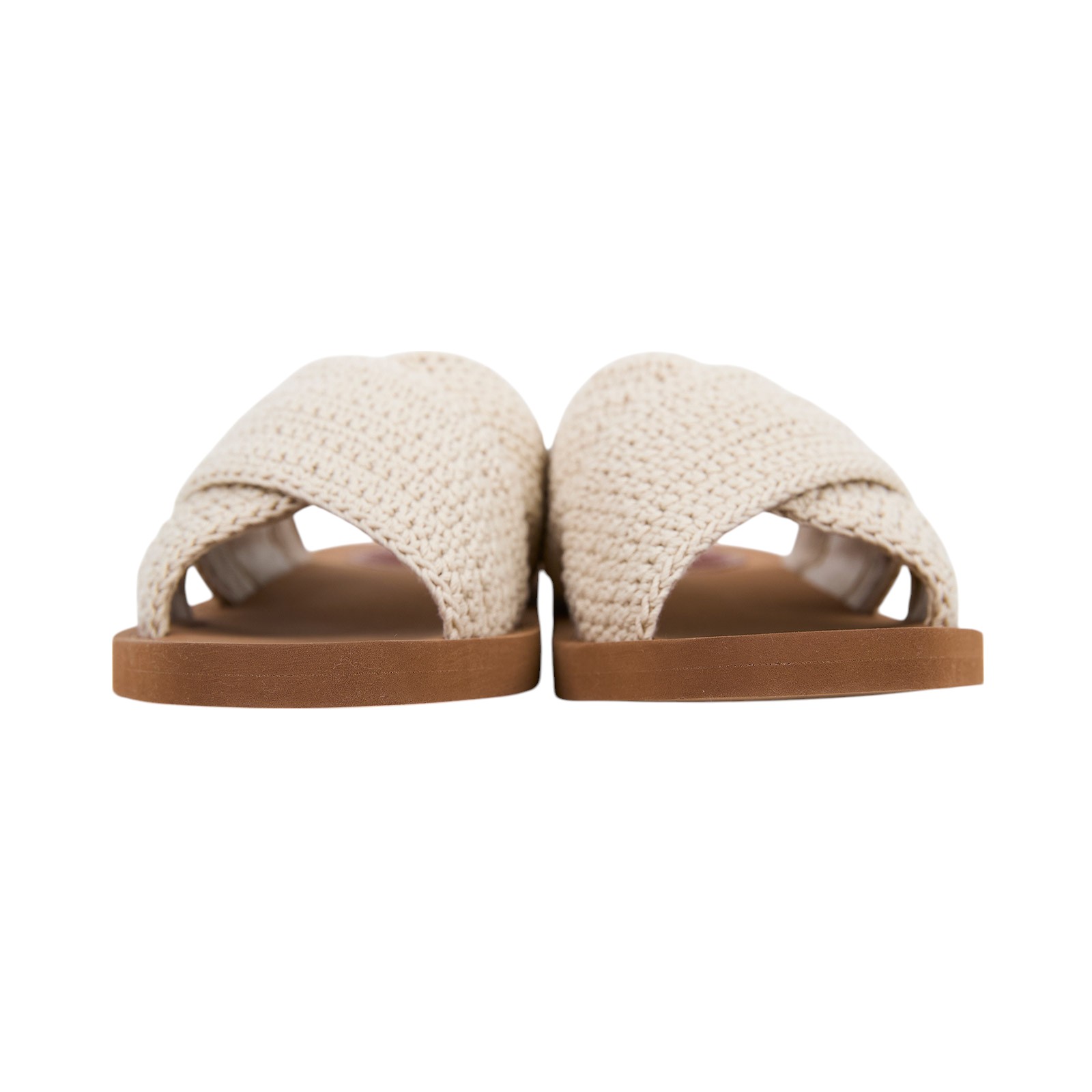 蔻依 CHLOE Woody cloth sandal 涼鞋 CHC22S597X_36 棕米白棉麻涼鞋#36 原廠盒子/防塵袋2