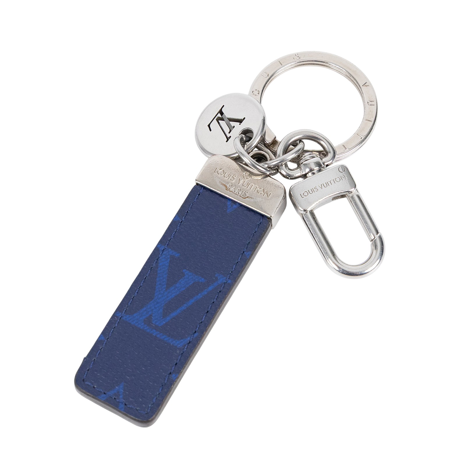 路易威登 LOUIS VUITTON Neo LV Club 手袋吊飾兼鑰匙扣 鈷色 M01525 藍原花Neo LV Club鑰匙圈 購買證明
