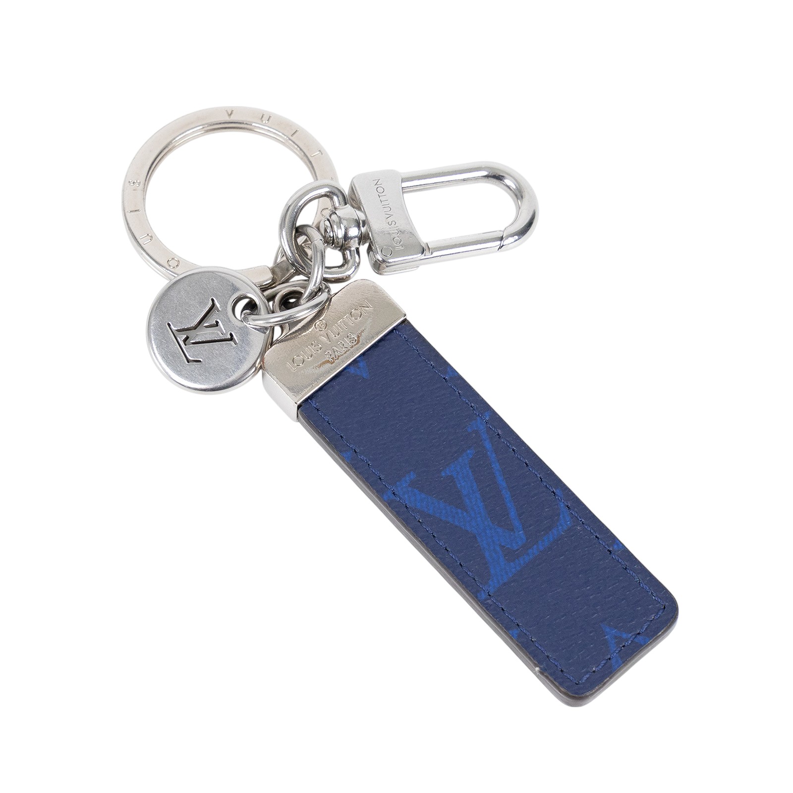 路易威登 LOUIS VUITTON Neo LV Club 手袋吊飾兼鑰匙扣 鈷色 M01525 藍原花Neo LV Club鑰匙圈 購買證明