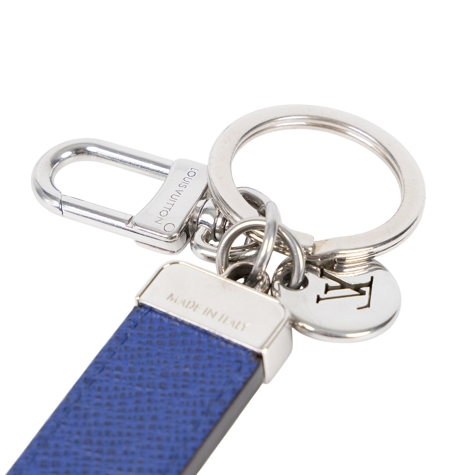 路易威登 LOUIS VUITTON Neo LV Club 手袋吊飾兼鑰匙扣 鈷色 M01525 藍原花Neo LV Club鑰匙圈 購買證明