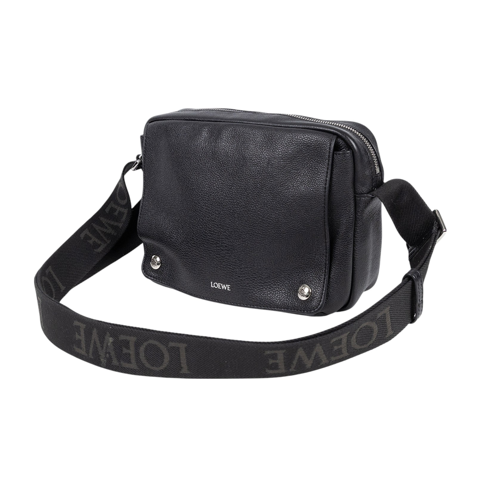 羅意威 LOEWE Pebble 郵差包 中型 BANBA73X01 黑Pebble 郵差包 中號 無附屬品