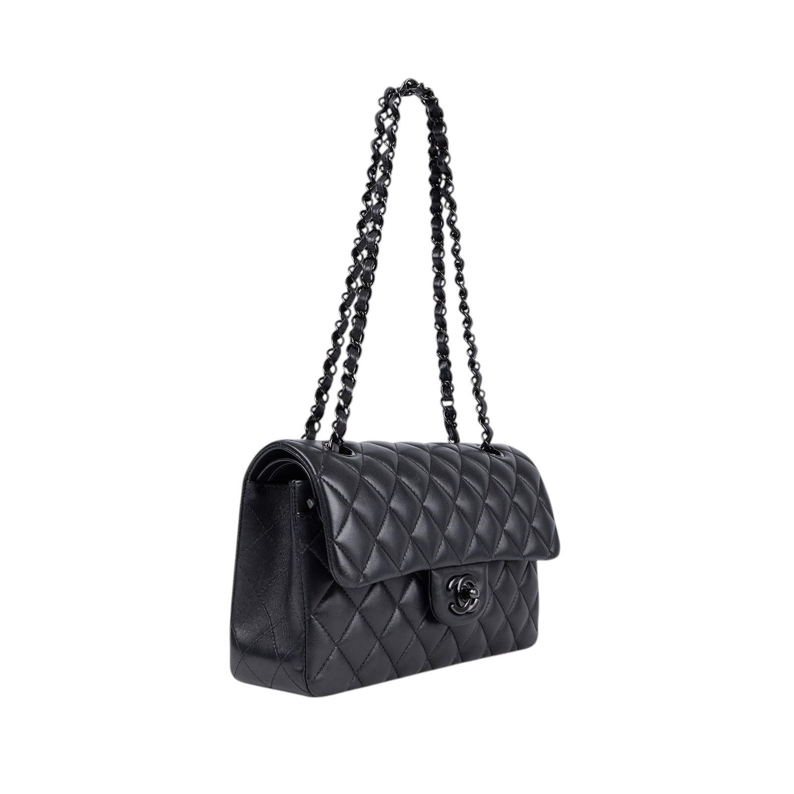 香奈兒 CHANEL CF 經典 小型 口蓋包 A01113 晶片款 黑羊SO BLACK COCO23 原廠盒子/防塵袋/購買證明