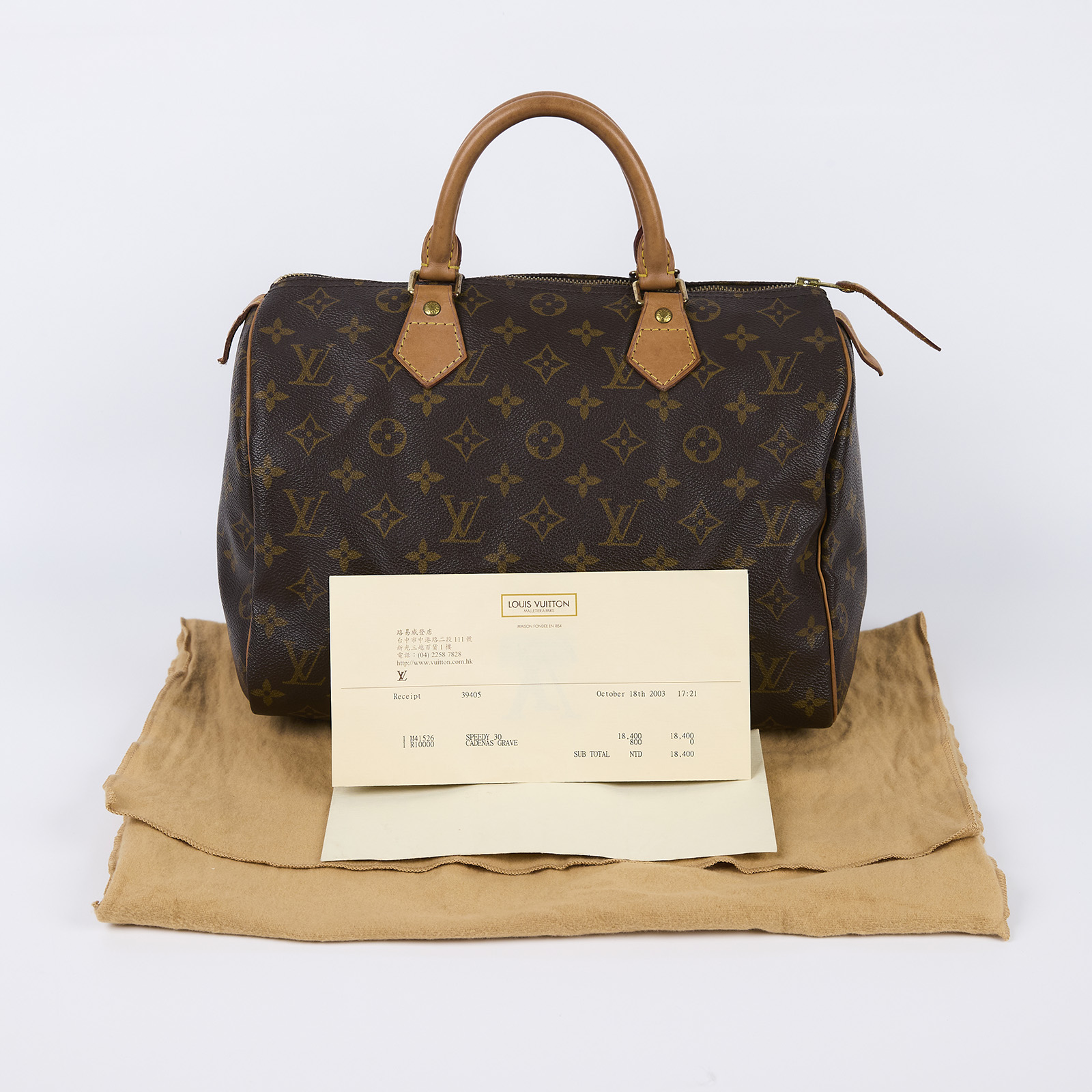 路易威登 LOUIS VUITTON Speedy 30 舊款 手提波士頓包 經典帆布 M41526 原花SPEEDY30 防塵袋/鎖組/購買證明