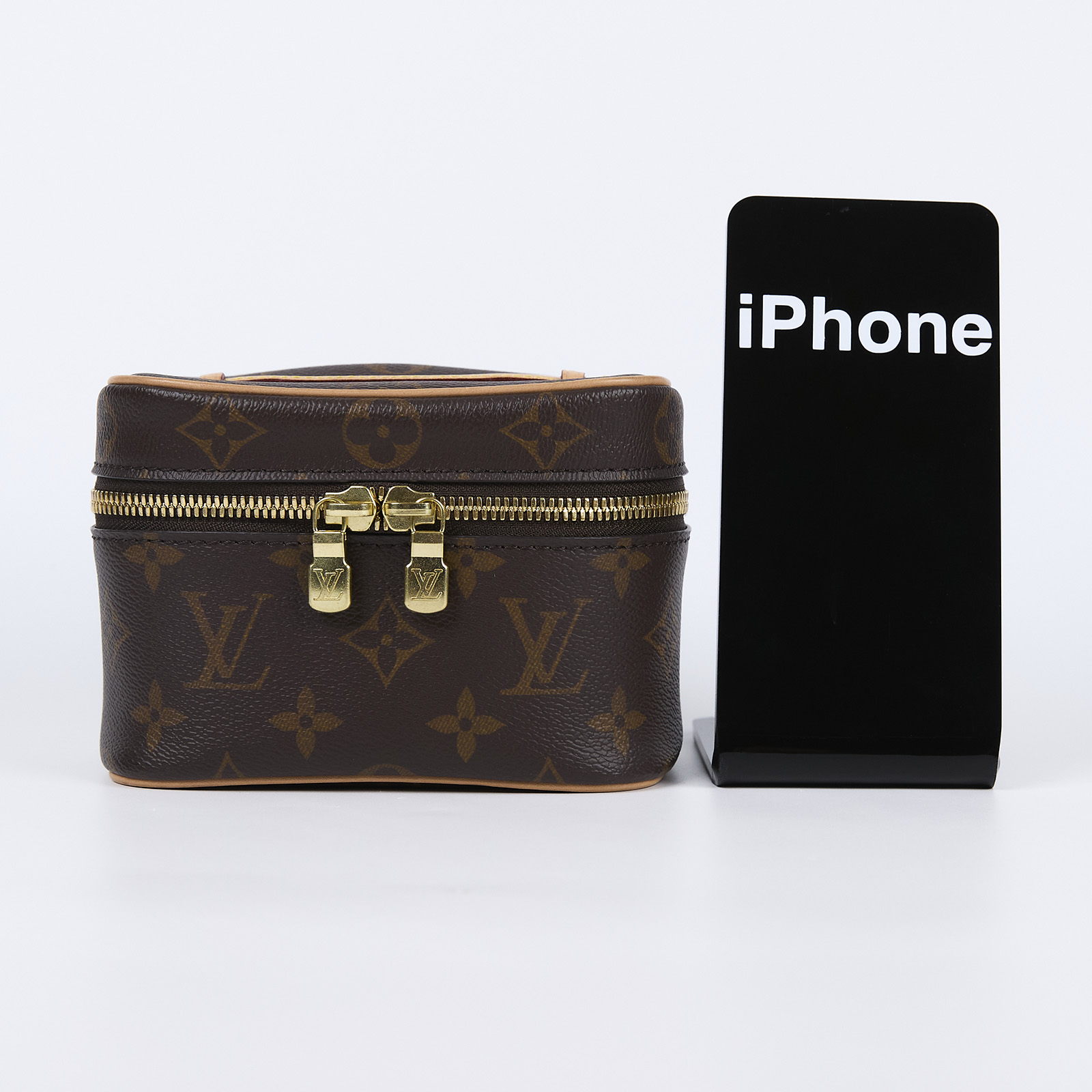 路易威登 LOUIS VUITTON Nice Nano 經典帆布 梳洗袋 化妝箱 M44936 晶片款 原花Nice Nano化妝包 無附屬品