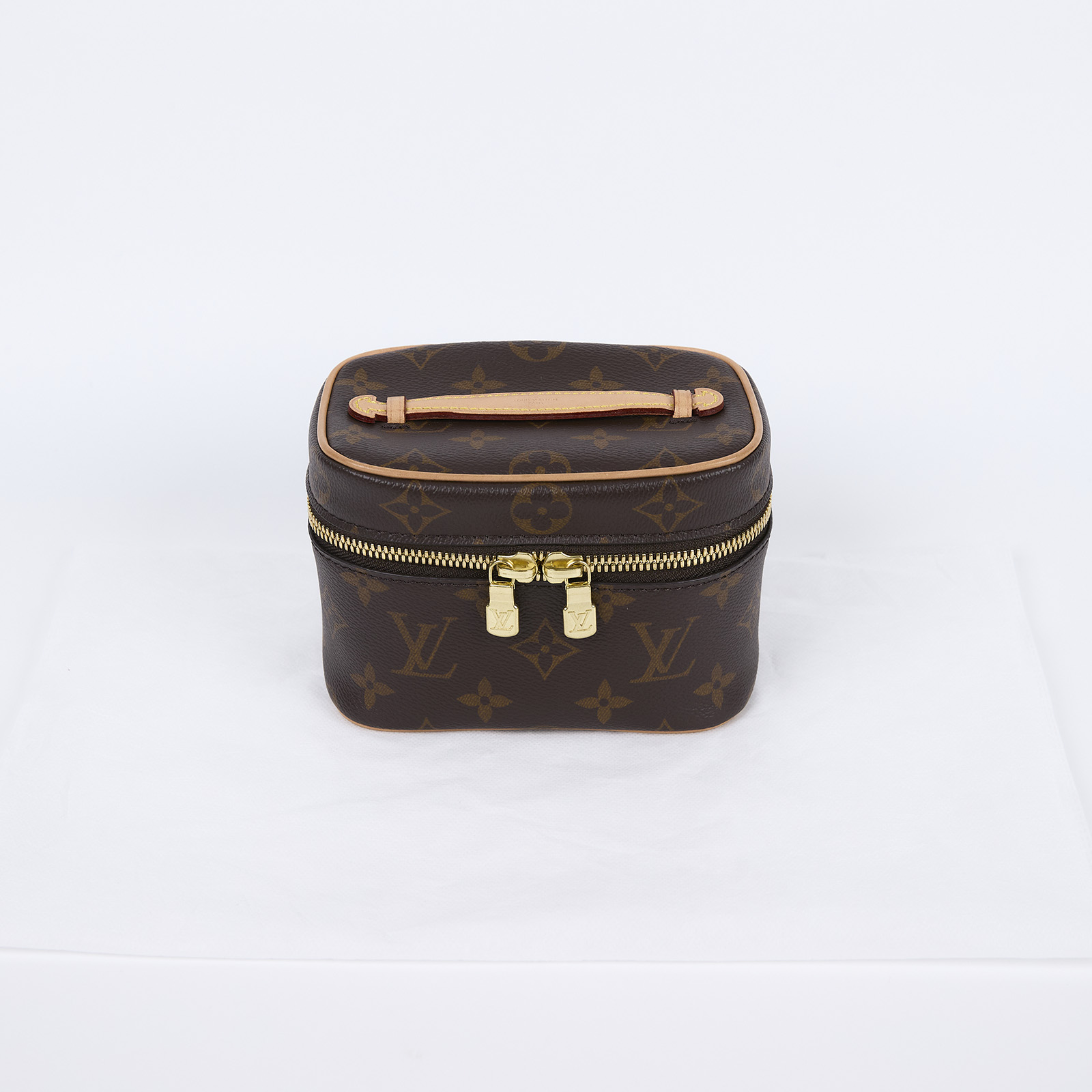 路易威登 LOUIS VUITTON Nice Nano 經典帆布 梳洗袋 化妝箱 M44936 晶片款 原花Nice Nano化妝包 無附屬品
