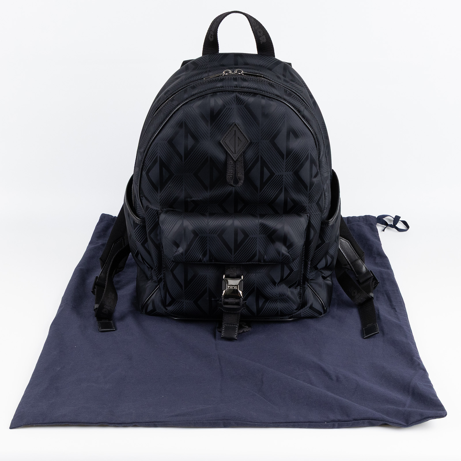 迪奧 CHRISTIAN DIOR Explorer Backpack 後背包 1ESBA012NCD 黑尼龍後背包 防塵袋