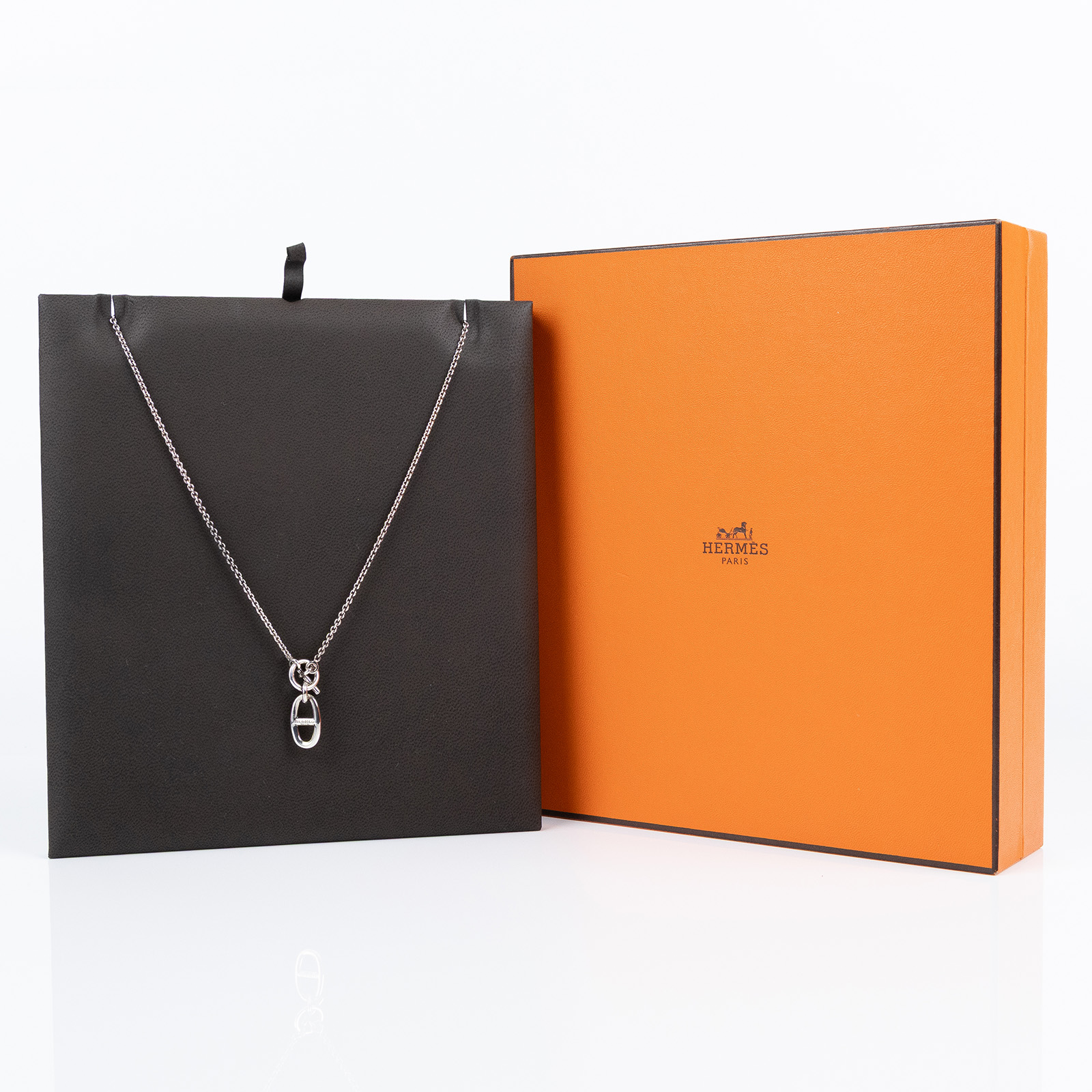 愛馬仕 Hermès Chaine dAncre 墜飾 H104141Bv00  豬鼻項鍊 原廠盒子
