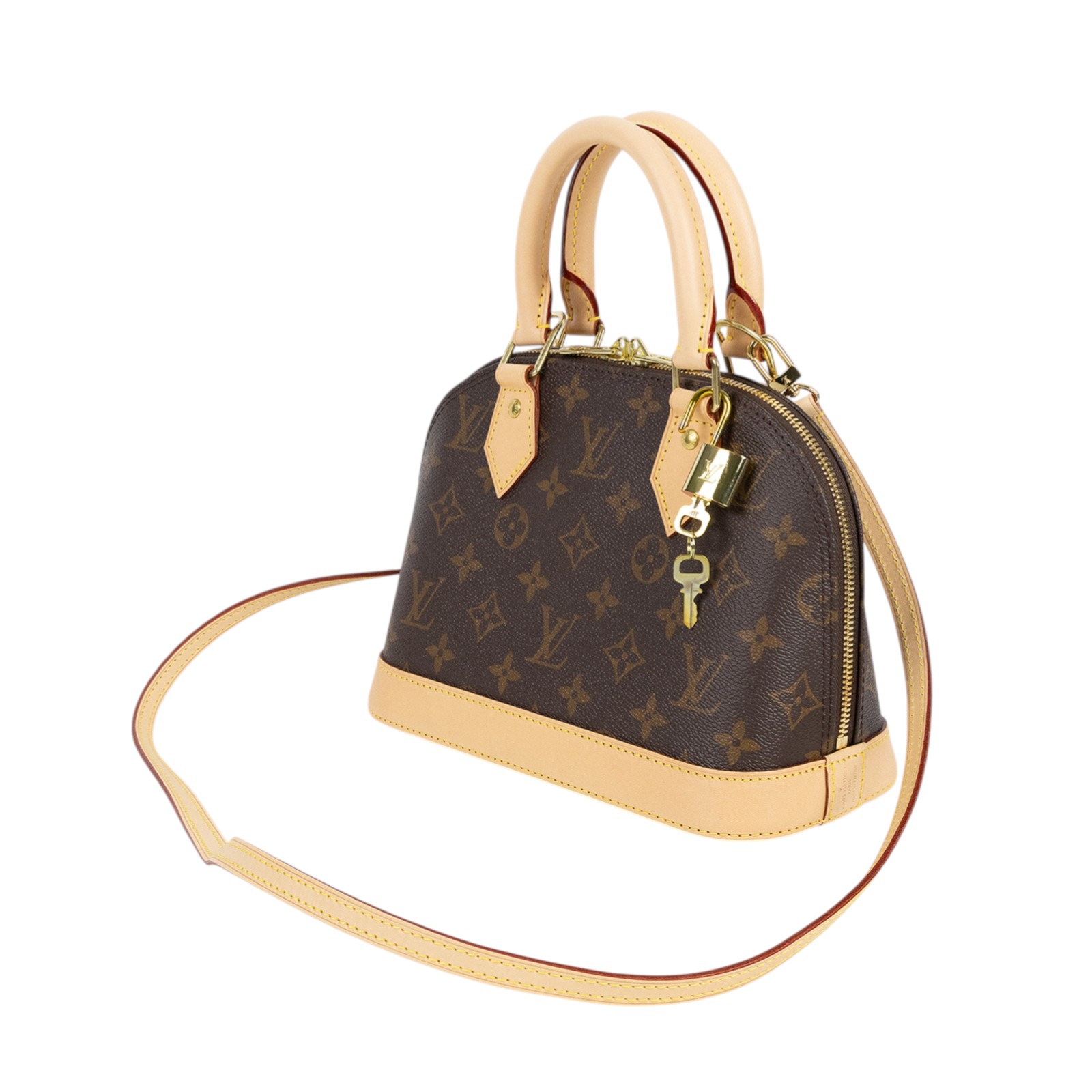 路易威登 LOUIS VUITTON Alma BB 手提包 經典帆布 M53152 晶片款 原花ALMA BB 原廠盒子/防塵袋/背帶/鎖組/購買證明/吊牌