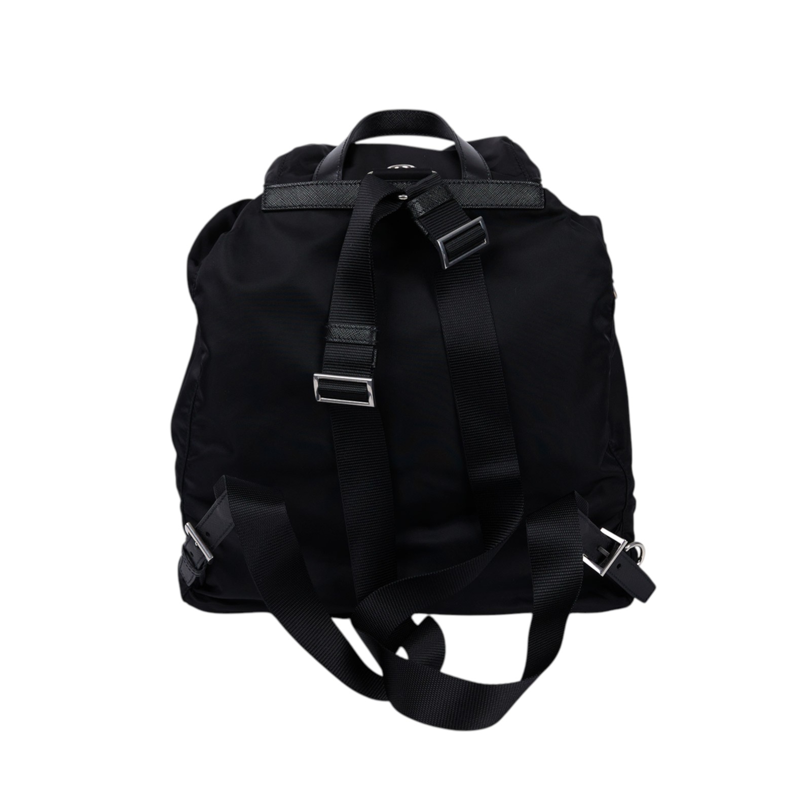 普拉達 PRADA Re-Nylon 背囊 2VZ110_2C26 黑尼龍後背包 原廠盒子/防塵袋2/背帶/發票