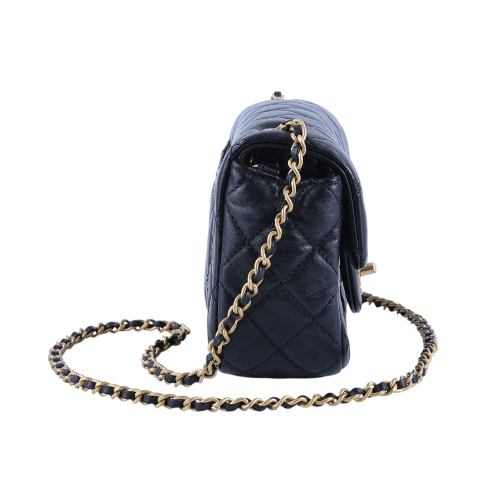 香奈兒 CHANEL 金球款 經典迷你口蓋包 AS1787 晶片款 黑羊金球COCO20 防塵袋