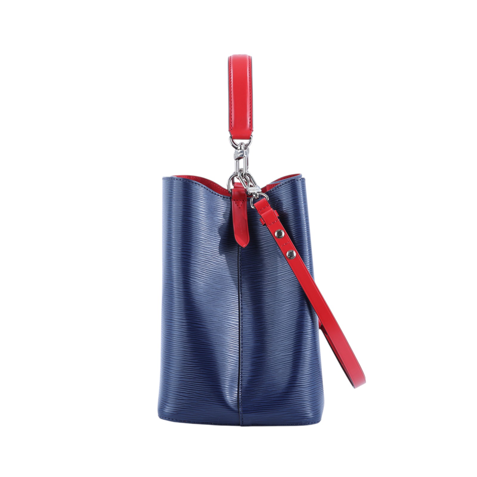路易威登 LOUIS VUITTON NéoNoé Epi皮革 撞色束口斜 肩背水桶包 M54367 藍EPI內拼紅水桶包 原廠盒子/防塵袋/背帶2