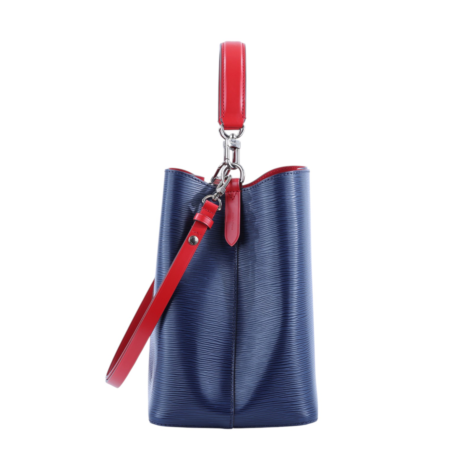路易威登 LOUIS VUITTON NéoNoé Epi皮革 撞色束口斜 肩背水桶包 M54367 藍EPI內拼紅水桶包 原廠盒子/防塵袋/背帶2