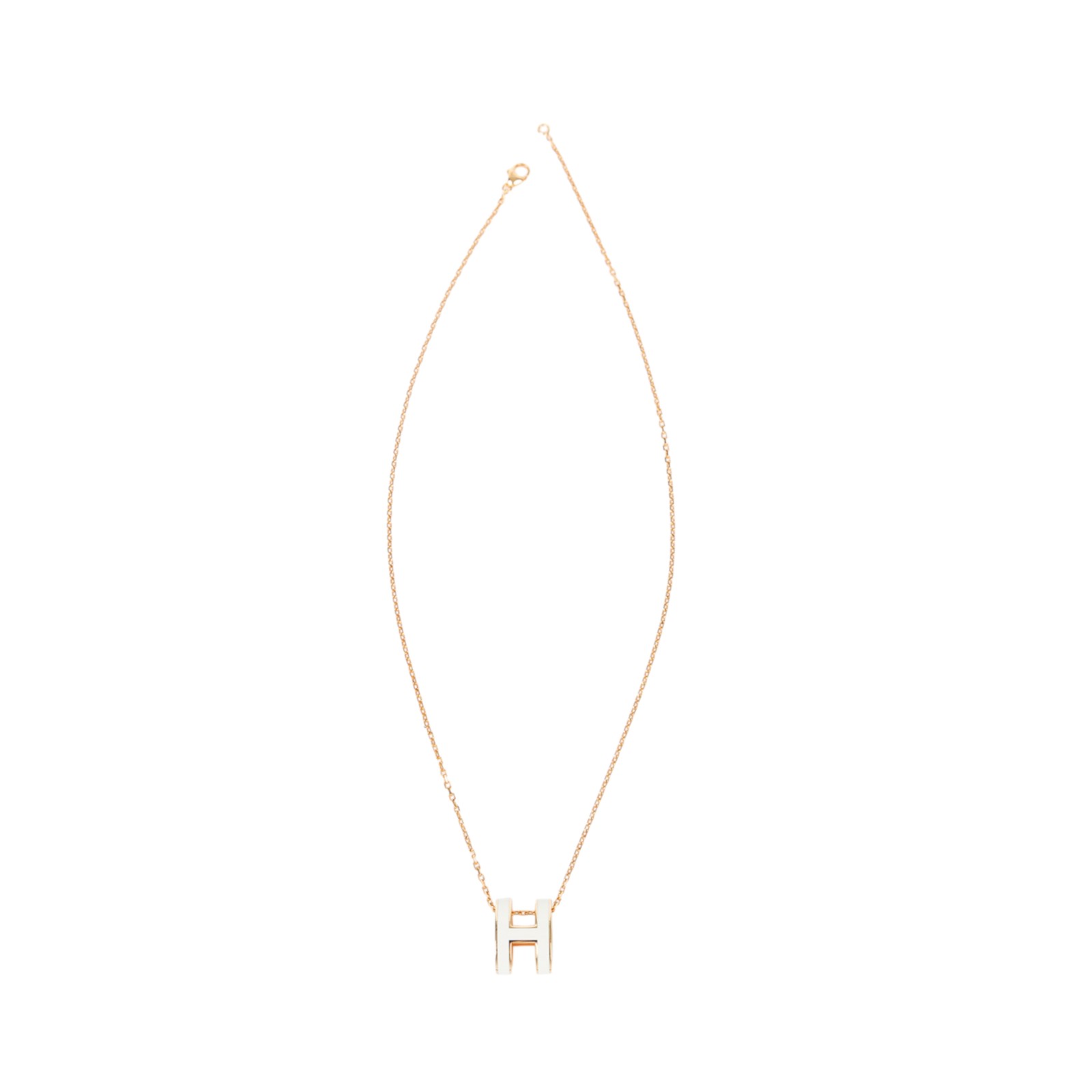 愛馬仕 Hermès Pop H 墜飾 白色 H147991Fv49 ST 0261 白POP H 項鍊 原廠盒子/防塵袋