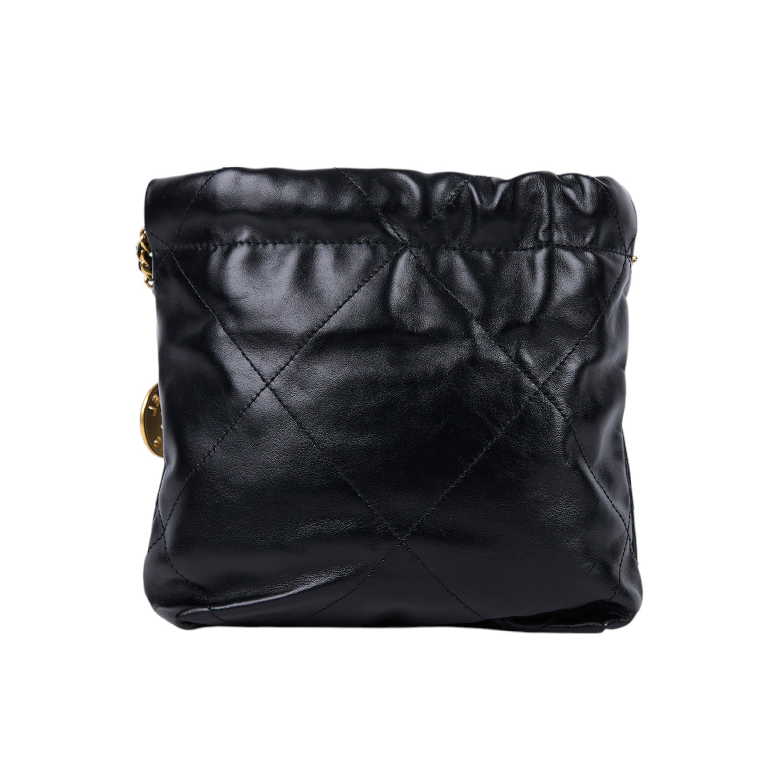 香奈兒 CHANEL 22 迷你 束口包 AS3980 晶片款 黑金22BAG MINI 原廠盒子/防塵袋/購買證明