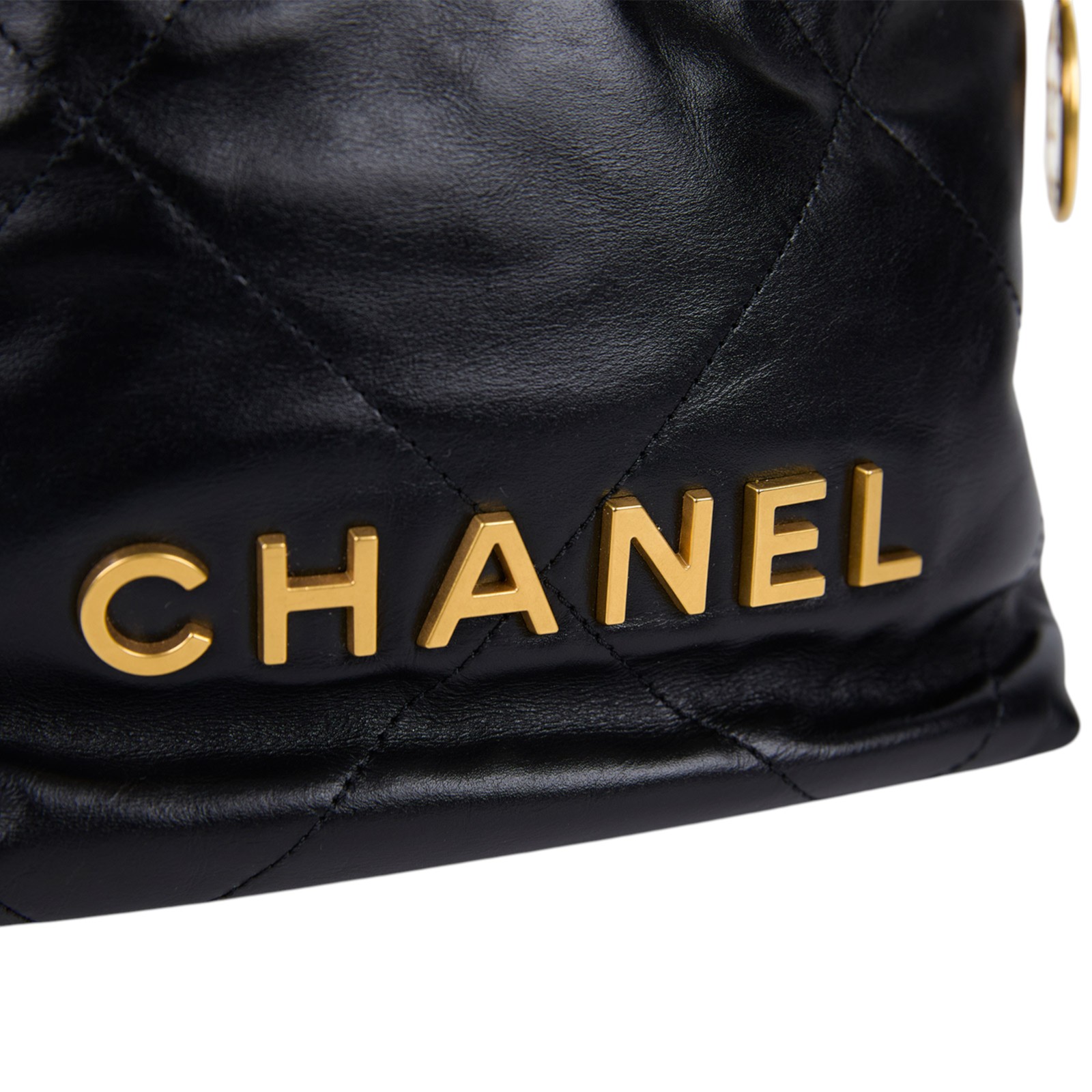香奈兒 CHANEL 22 迷你 束口包 AS3980 晶片款 黑金22BAG MINI 原廠盒子/防塵袋/購買證明