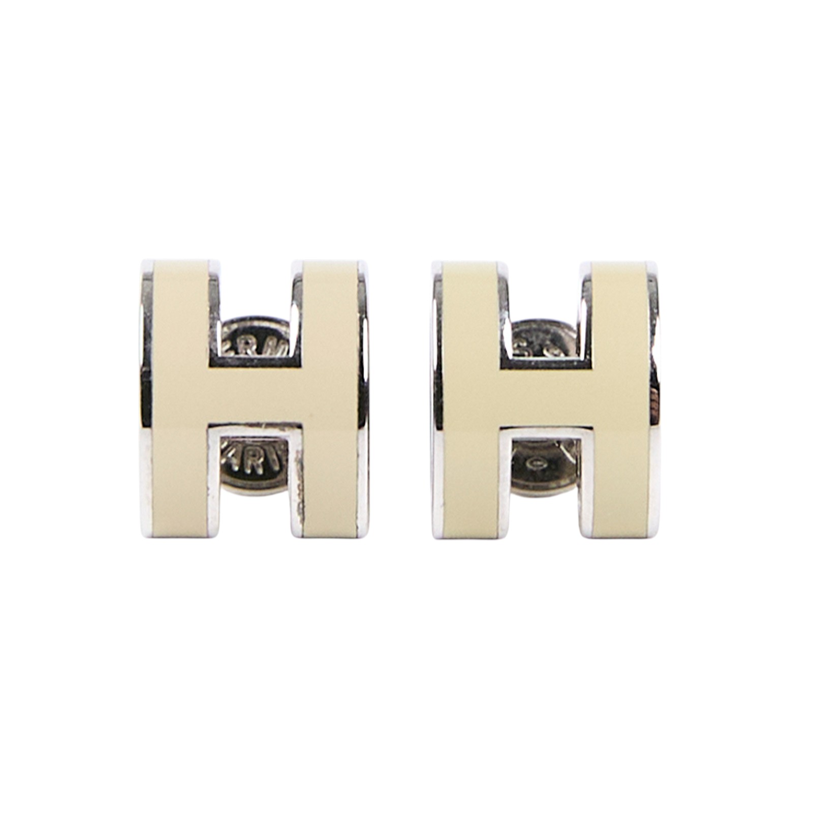 愛馬仕 Hermès Mini Pop H 耳釘 原野橙 H608002FP GD1200 灰綠MINI POP H 耳環 原廠盒子