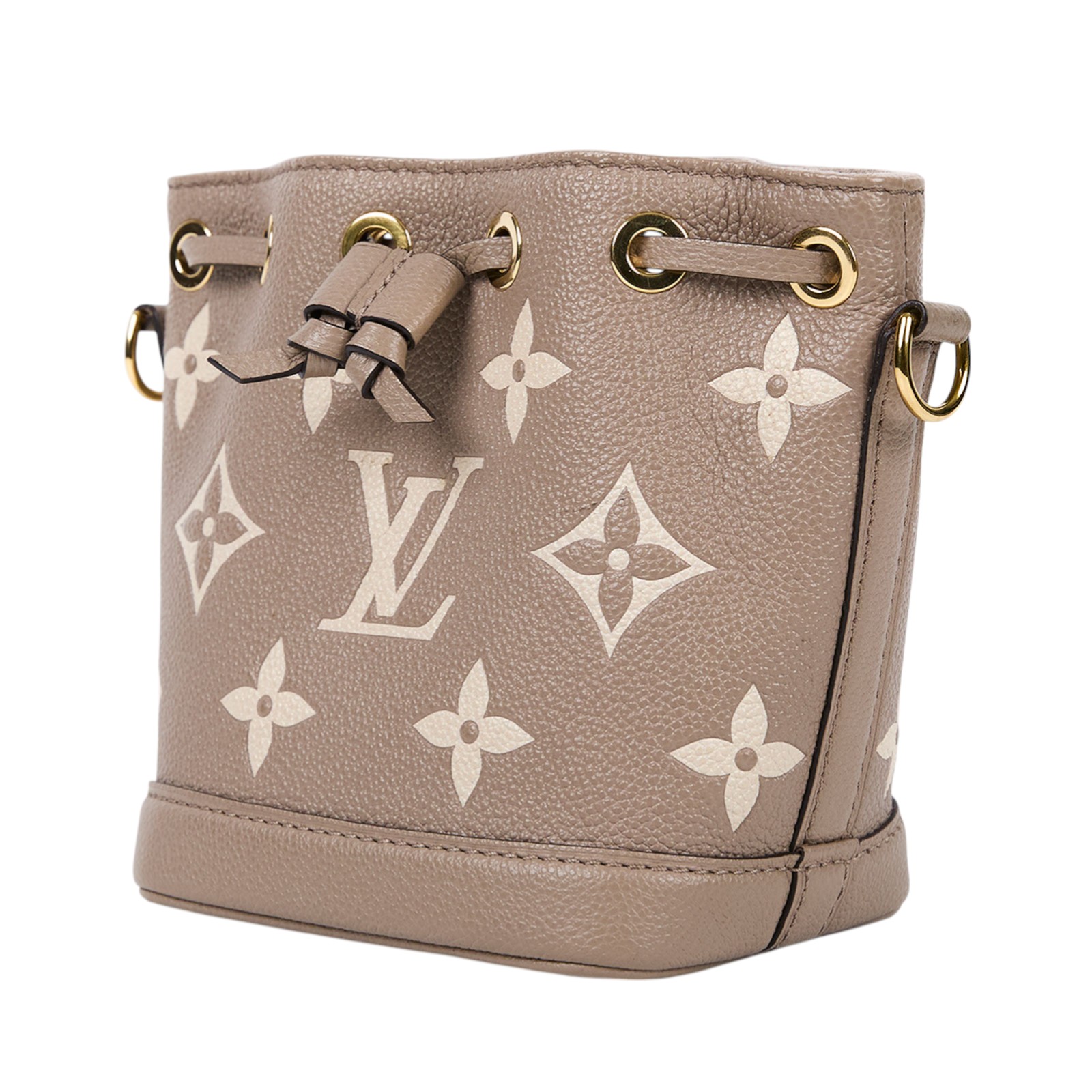 路易威登 LOUIS VUITTON Nano Noé 雙色 束口水桶包 M46291 晶片款 斑鳩灰NANO NOE水桶包 背帶2