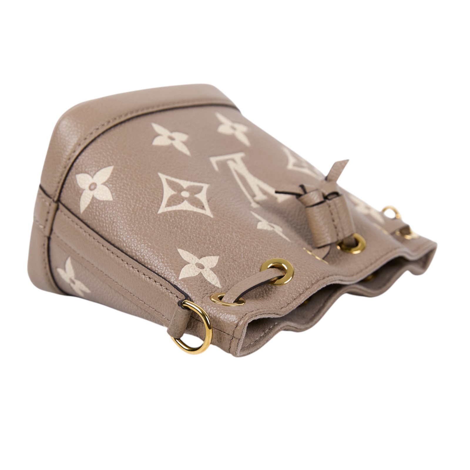 路易威登 LOUIS VUITTON Nano Noé 雙色 束口水桶包 M46291 晶片款 斑鳩灰NANO NOE水桶包 背帶2