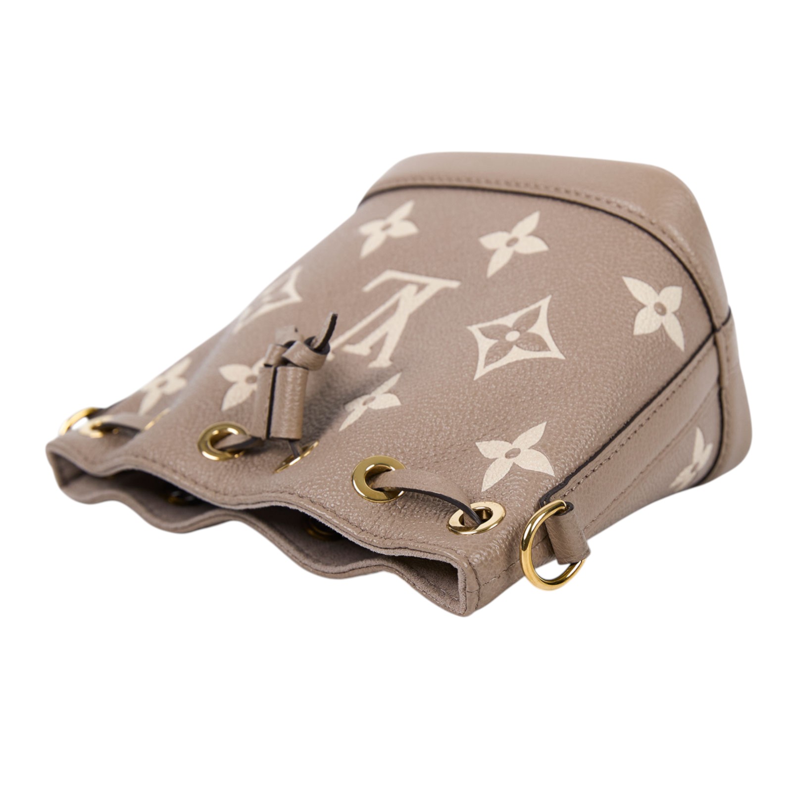 路易威登 LOUIS VUITTON Nano Noé 雙色 束口水桶包 M46291 晶片款 斑鳩灰NANO NOE水桶包 背帶2