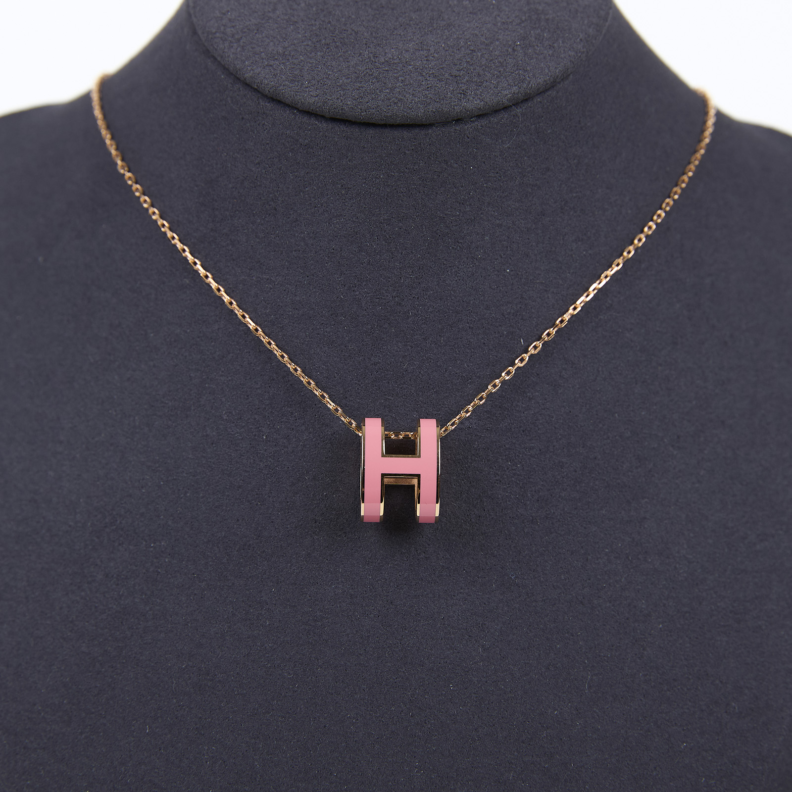 愛馬仕 Hermès Pop H 墜飾 白色 H147991Fv GD 1220 粉金POP H項鍊 原廠盒子/防塵袋/維修單