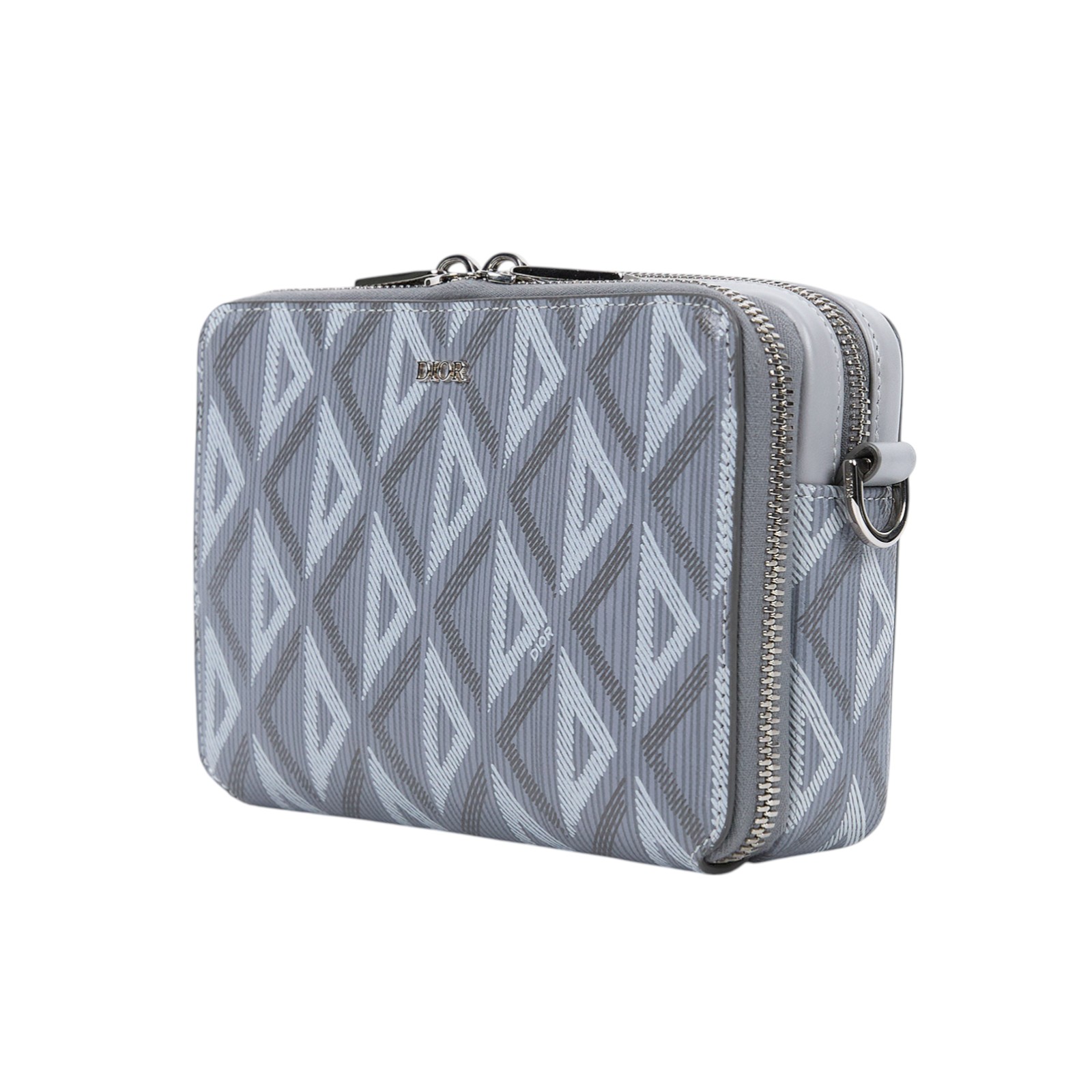 迪奧 CHRISTIAN DIOR CD Diamond Pouch Bag 斜背包 2ESBC119DCO 灰CC DIOAMON 相機包 防塵袋/背帶