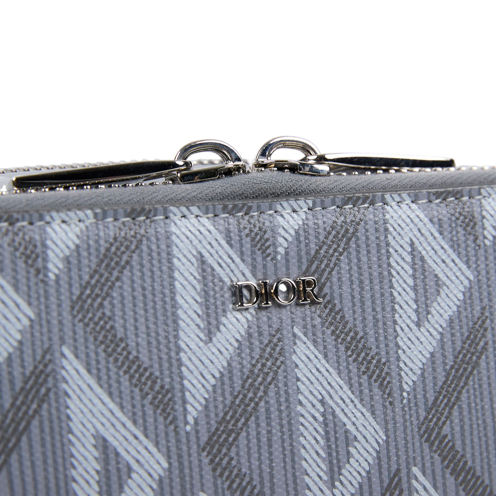 迪奧 CHRISTIAN DIOR CD Diamond Pouch Bag 斜背包 2ESBC119DCO 灰CC DIOAMON 相機包 防塵袋/背帶