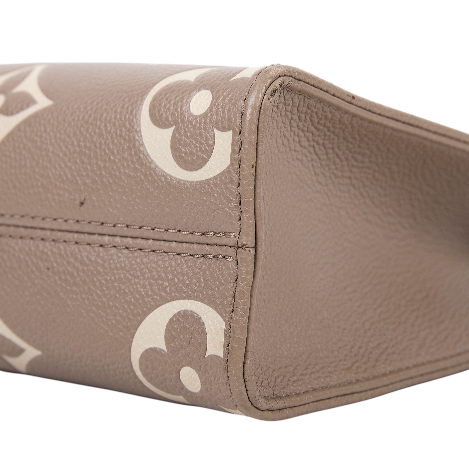 路易威登 LOUIS VUITTON OnTheGo BB 迷你 手提袋 單肩包 Dove 灰色 Cream色 M47054 晶片款  原廠盒子/防塵袋/背帶/購買證明