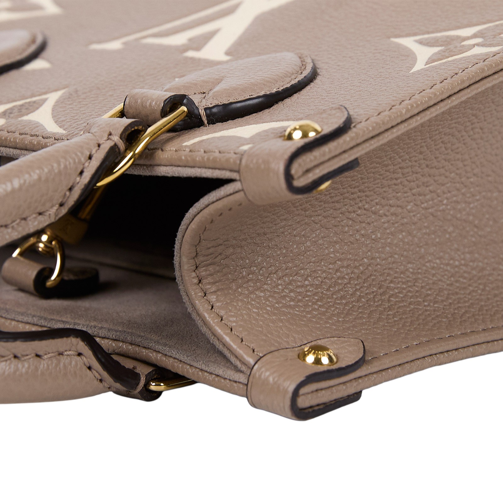 路易威登 LOUIS VUITTON OnTheGo BB 迷你 手提袋 單肩包 Dove 灰色 Cream色 M47054 晶片款  原廠盒子/防塵袋/背帶/購買證明