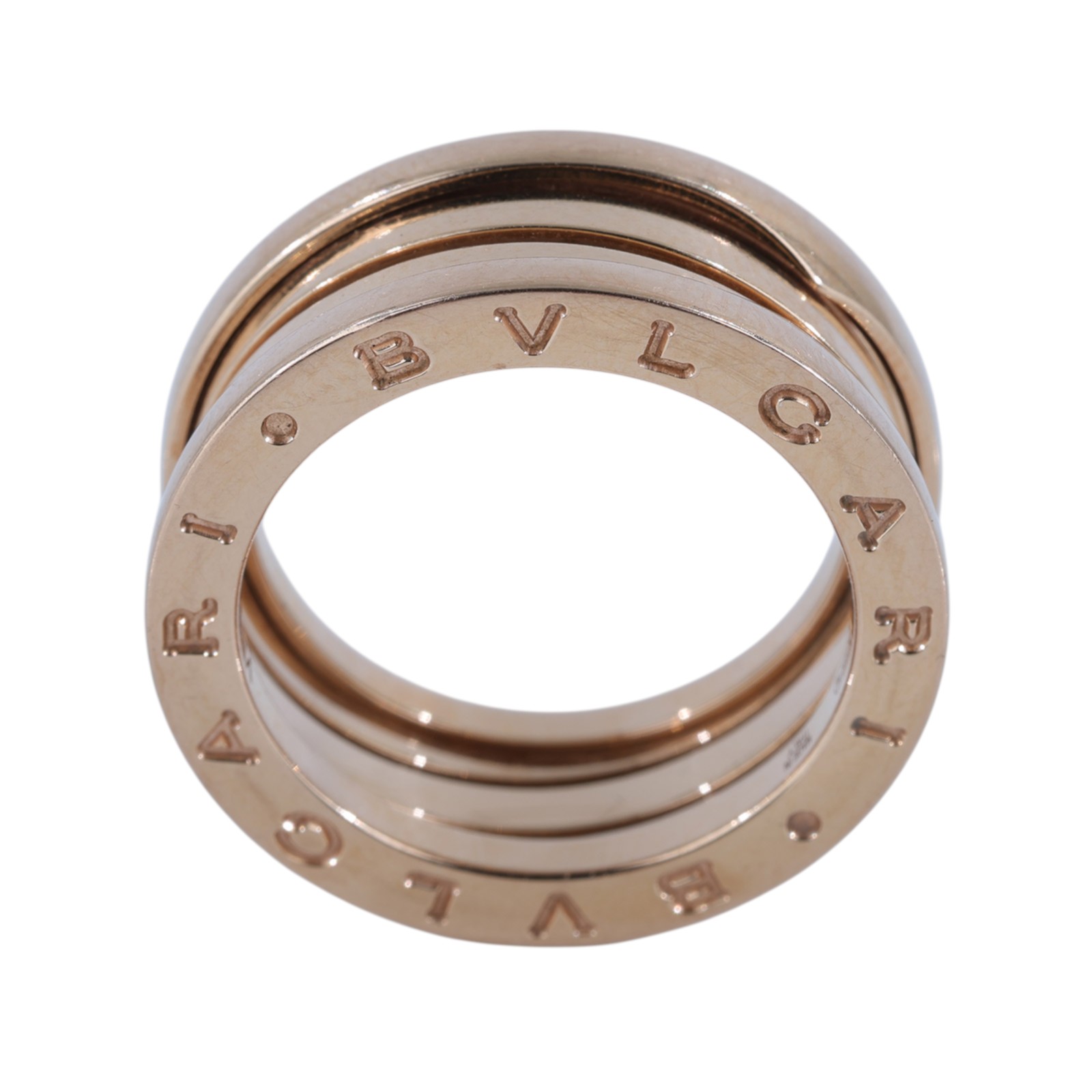 寶格麗 BVLGARI B.zero1 Ring 戒指 玫瑰金 335936 RG B.ZERO1三環戒指#55 原廠盒子2/購買證明