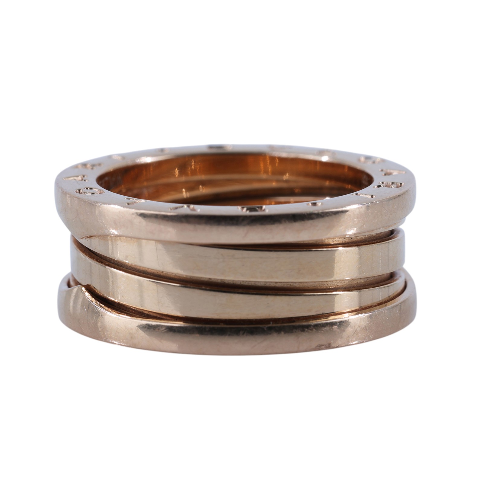 寶格麗 BVLGARI B.zero1 Ring 戒指 玫瑰金 335936 RG B.ZERO1三環戒指#55 原廠盒子2/購買證明