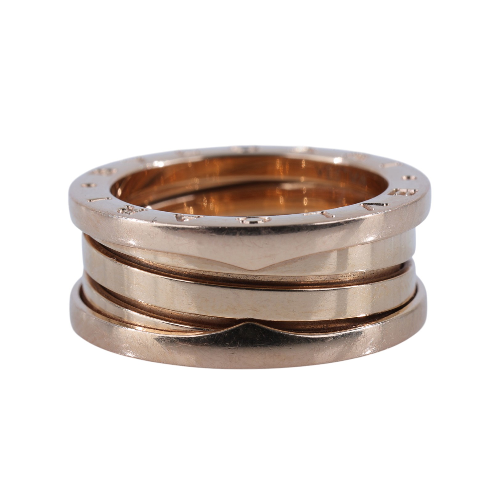 寶格麗 BVLGARI B.zero1 Ring 戒指 玫瑰金 335936 RG B.ZERO1三環戒指#55 原廠盒子2/購買證明