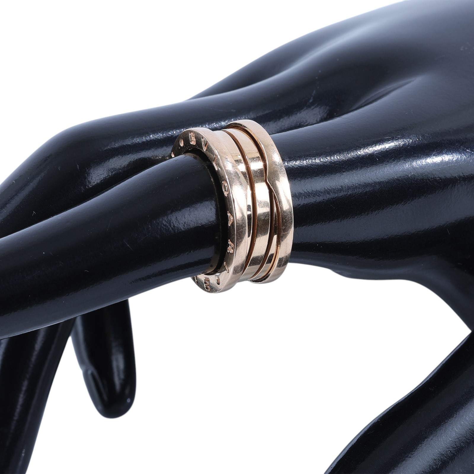寶格麗 BVLGARI B.zero1 Ring 戒指 玫瑰金 335936 RG B.ZERO1三環戒指#55 原廠盒子2/購買證明