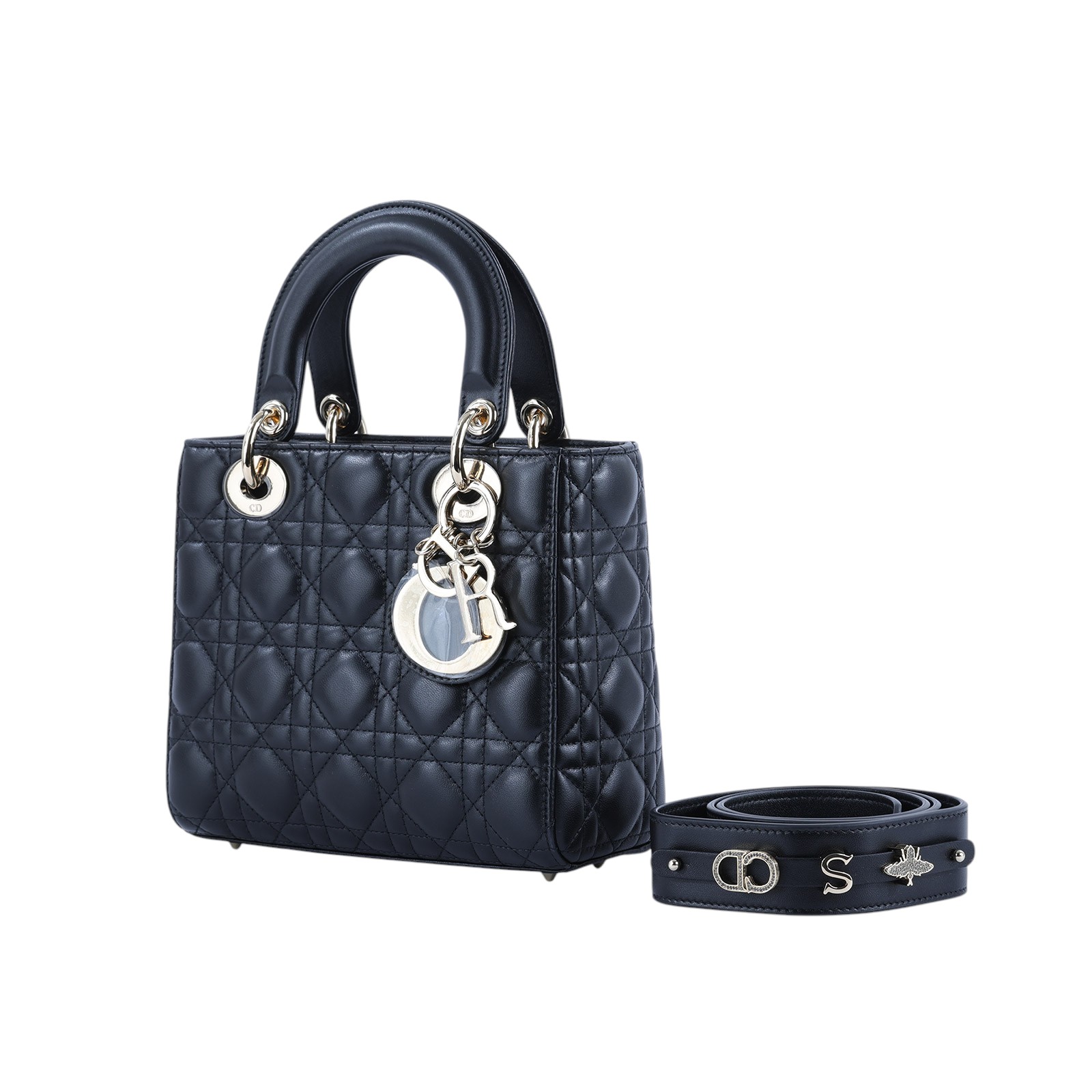 迪奧 CHRISTIAN DIOR Lady Dior My ABCDior 小型 肩背 手提包 羊皮 M0538ONGE  原廠盒子/防塵袋/背帶/購買證明