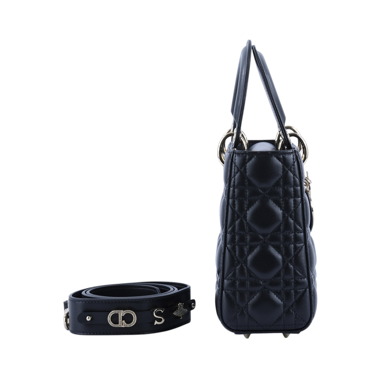 迪奧 CHRISTIAN DIOR Lady Dior My ABCDior 小型 肩背 手提包 羊皮 M0538ONGE  原廠盒子/防塵袋/背帶/購買證明
