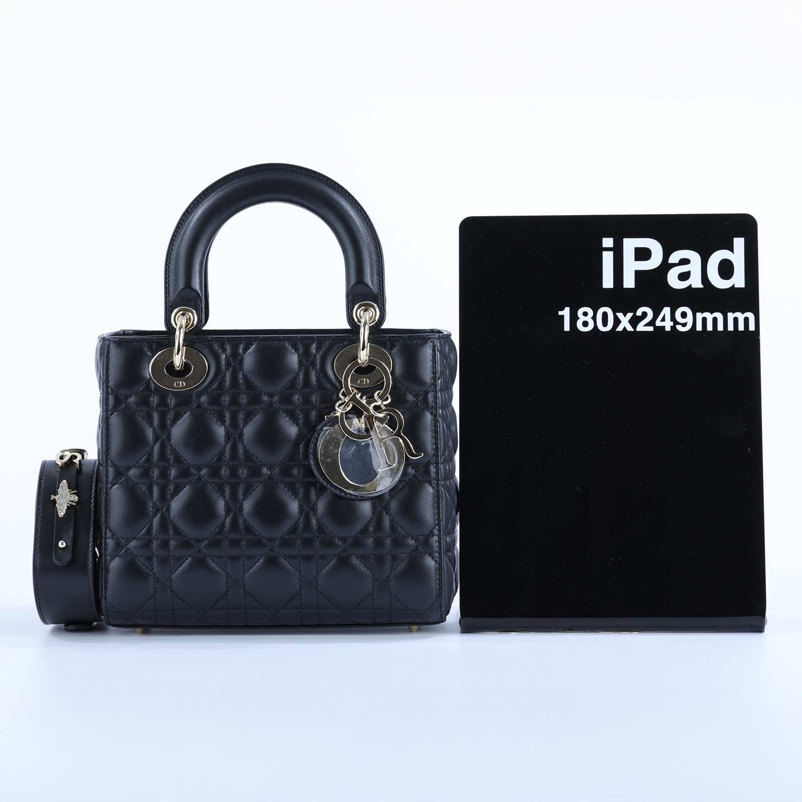 迪奧 CHRISTIAN DIOR Lady Dior My ABCDior 小型 肩背 手提包 羊皮 M0538ONGE  原廠盒子/防塵袋/背帶/購買證明