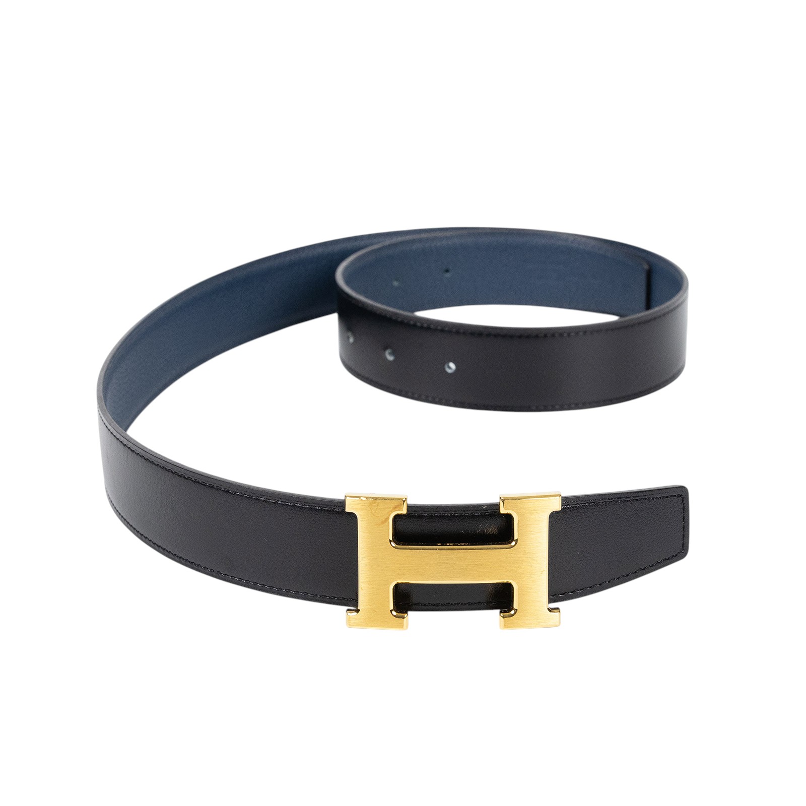 愛馬仕 Hermes Constance 皮帶扣 雙面皮腰帶 H074562CUZ3 H075387CAAF080 Y刻 黑藍雙面皮帶#80 防塵袋