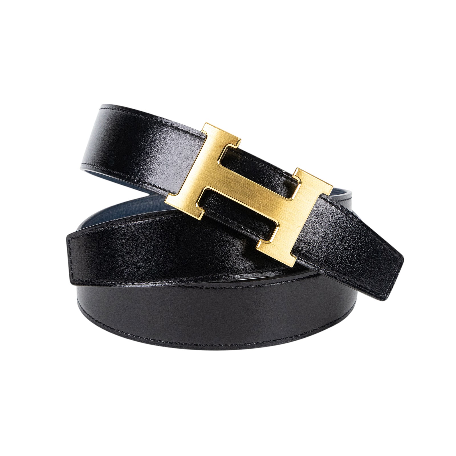 愛馬仕 Hermes Constance 皮帶扣 雙面皮腰帶 H074562CUZ3 H075387CAAF080 Y刻 黑藍雙面皮帶#80 防塵袋