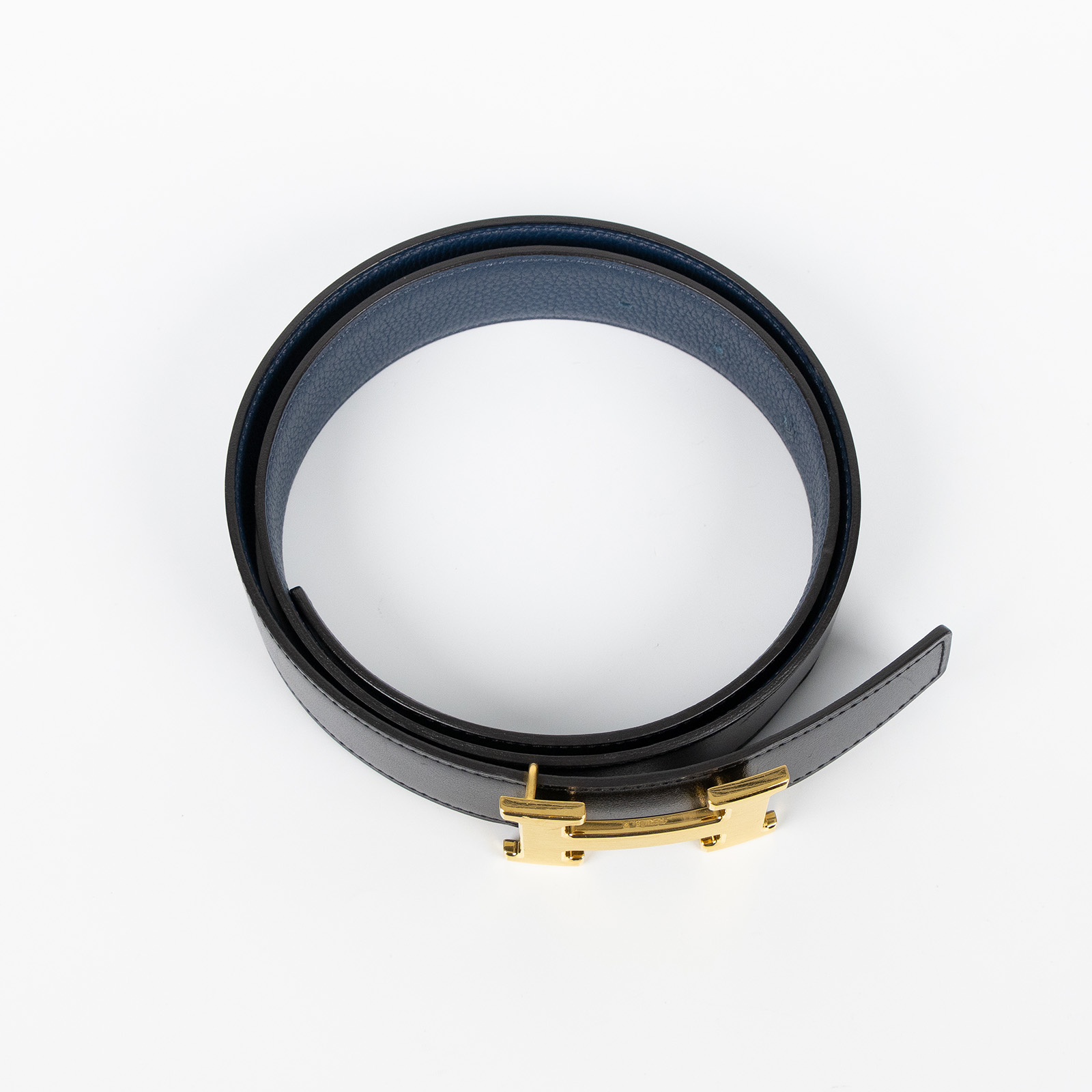 愛馬仕 Hermes Constance 皮帶扣 雙面皮腰帶 H074562CUZ3 H075387CAAF080 Y刻 黑藍雙面皮帶#80 防塵袋