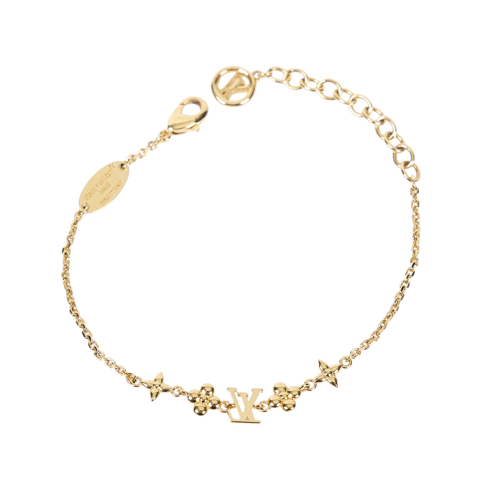 路易威登 LOUIS VUITTON Baby Louise Bracelet S00 手鍊 M1525A 金LOGO手鍊 原廠盒子/防塵袋