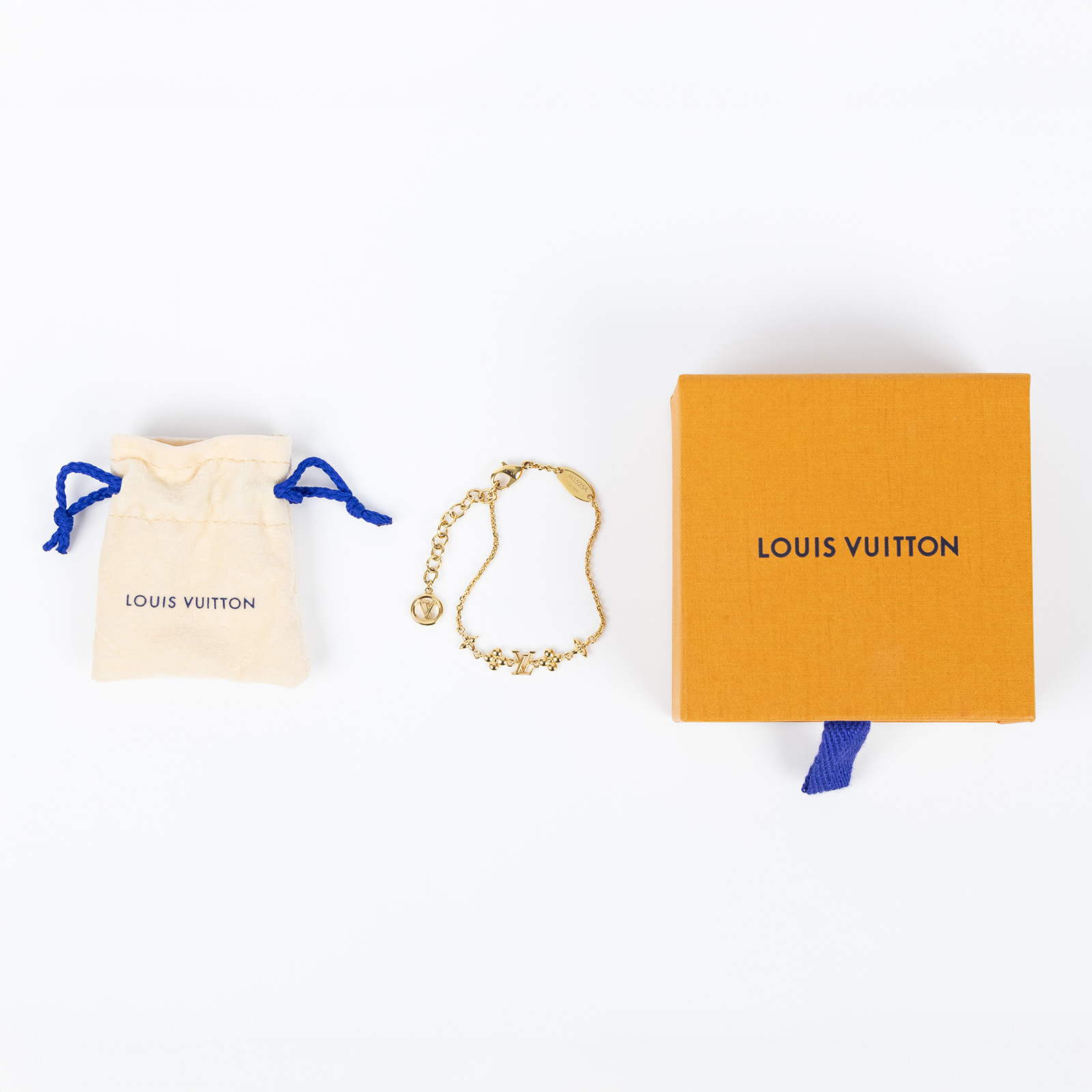 路易威登 LOUIS VUITTON Baby Louise Bracelet S00 手鍊 M1525A 金LOGO手鍊 原廠盒子/防塵袋