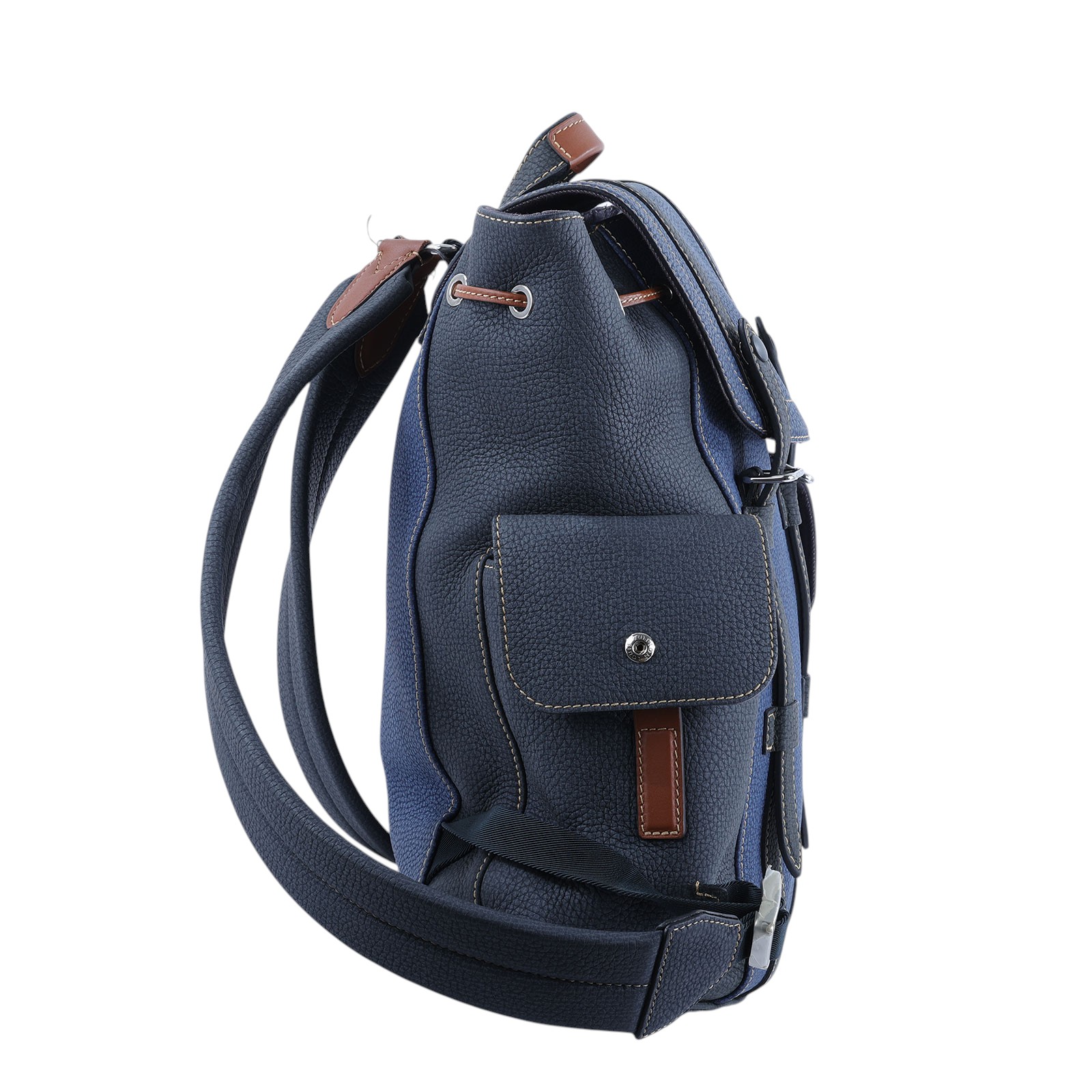 路易威登 LOUIS VUITTON Christopher 後背包 M21373 晶片款 藍拚黑牛皮 後背包 原廠盒子/購買證明(晶片消磁)