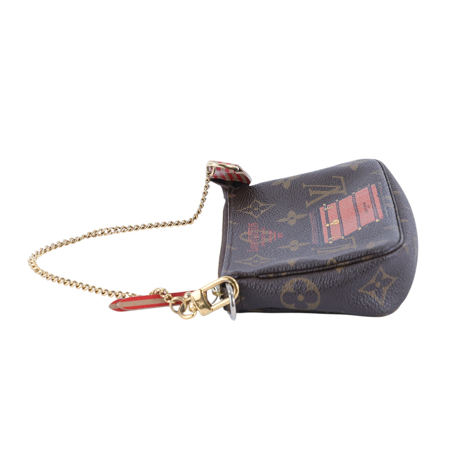 路易威登 LOUIS VUITTON Pochette Accessoires Trunks & Locks 鏈帶包 M60417  原廠盒子/防塵袋