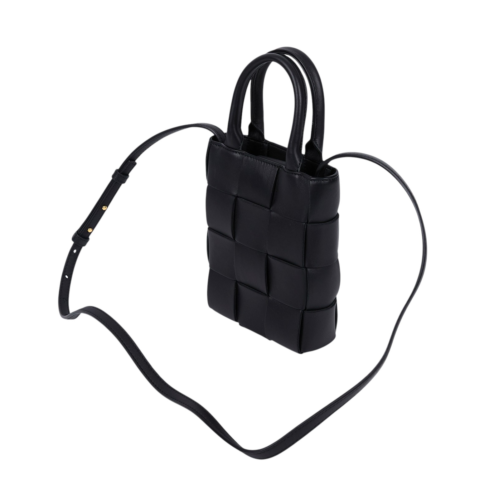 寶緹嘉 BOTTEGA VENETA Cassette 迷你 托特包 709341VMAY1 晶片款 黑寬編織INTRECCIO MINI TOTE 防塵袋