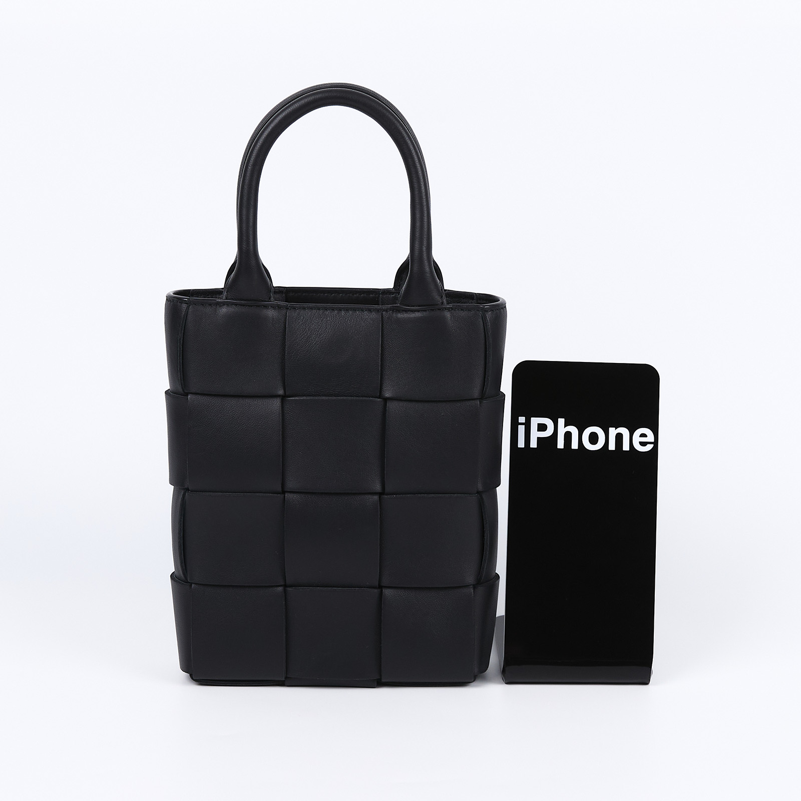 寶緹嘉 BOTTEGA VENETA Cassette 迷你 托特包 709341VMAY1 晶片款 黑寬編織INTRECCIO MINI TOTE 防塵袋