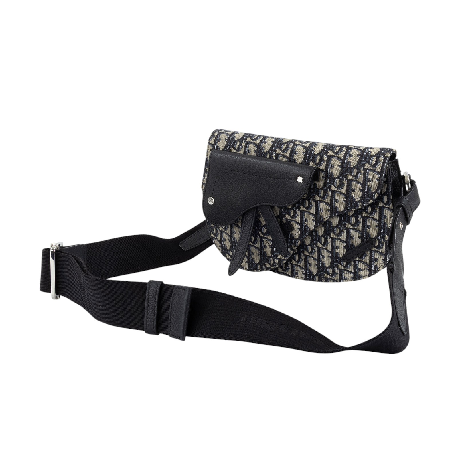 迪奧 CHRISTIAN DIOR Saddle Oblique 馬鞍包 1ADPO095YKY 藍堤花SADDLE肩背包 原廠盒子/防塵袋/保證卡/購買證明