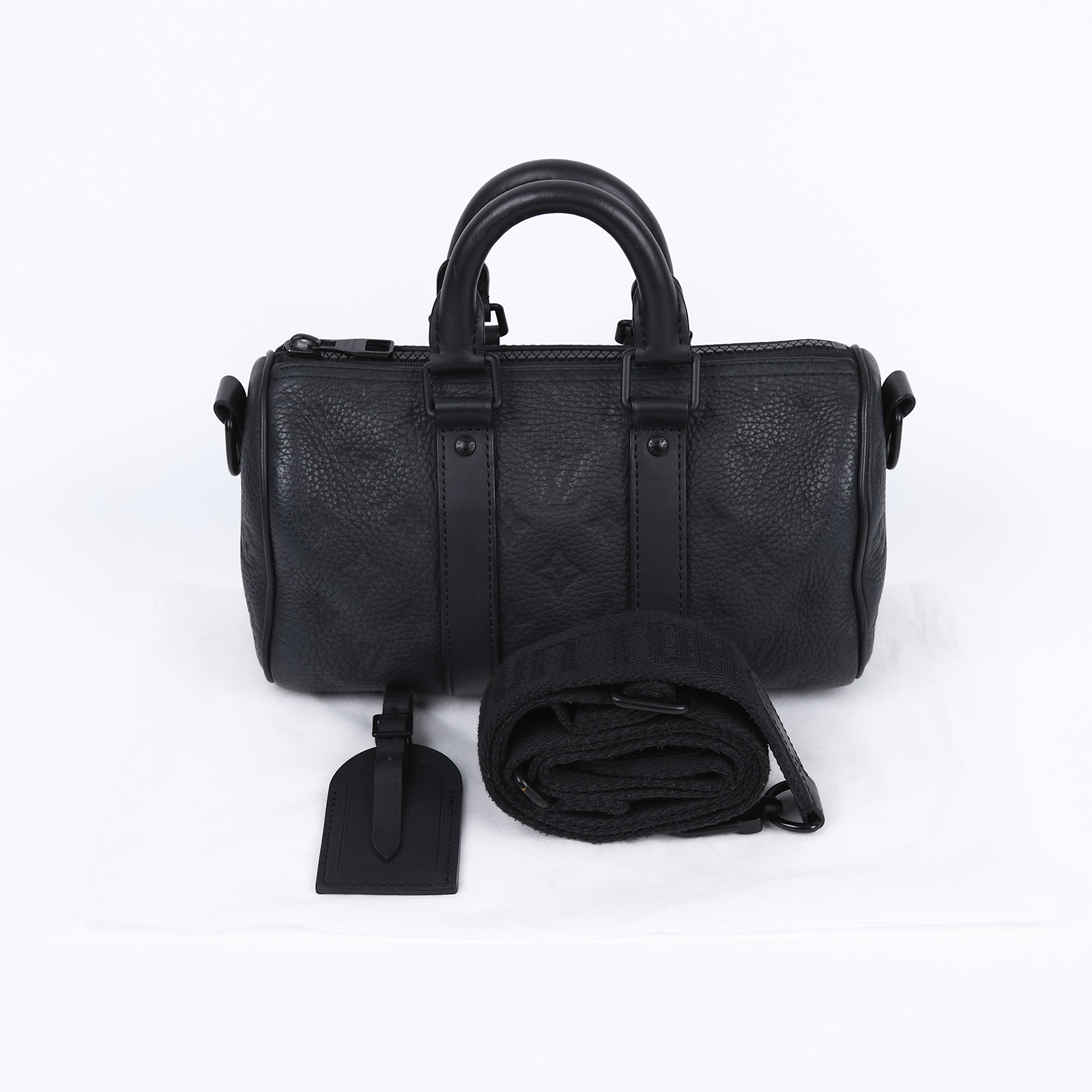 路易威登 LOUIS VUITTON Keepall Bandoulière 25 經典壓紋牛皮 手提 肩背 波士頓包 M20900 晶片款  背帶/吊牌