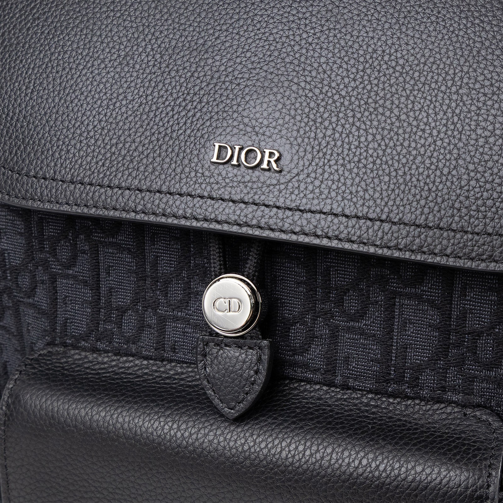 迪奧 CHRISTIAN DIOR Backpack 後背包 1ADBA041YKS 黑原花後背包 原廠盒子/防塵袋/購買證明/保證卡