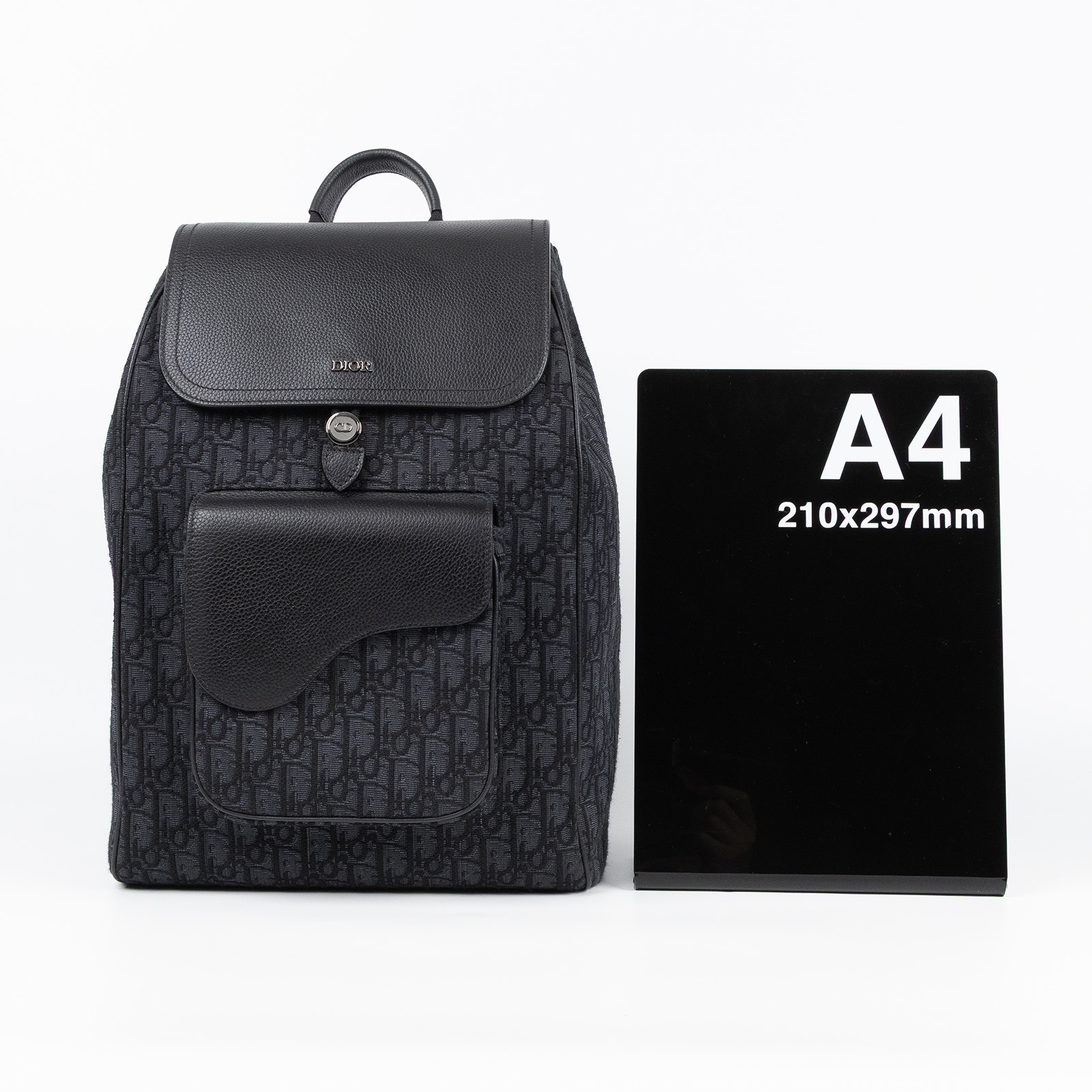 迪奧 CHRISTIAN DIOR Backpack 後背包 1ADBA041YKS 黑原花後背包 原廠盒子/防塵袋/購買證明/保證卡