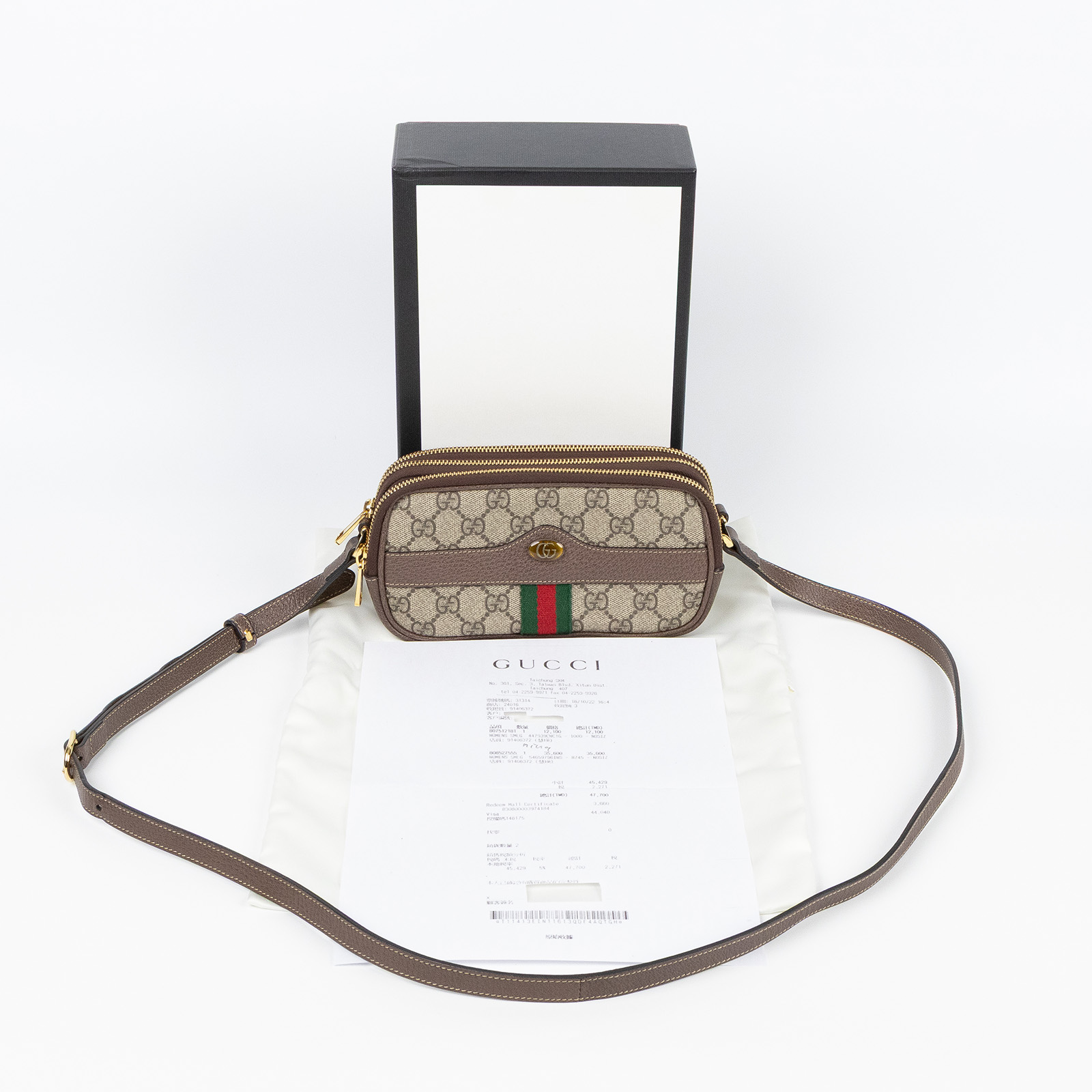 古馳 GUCCI Ophidia 肩背包 546597 96IWS 原花拉鍊相機包 原廠盒子/防塵袋/購買證明影本