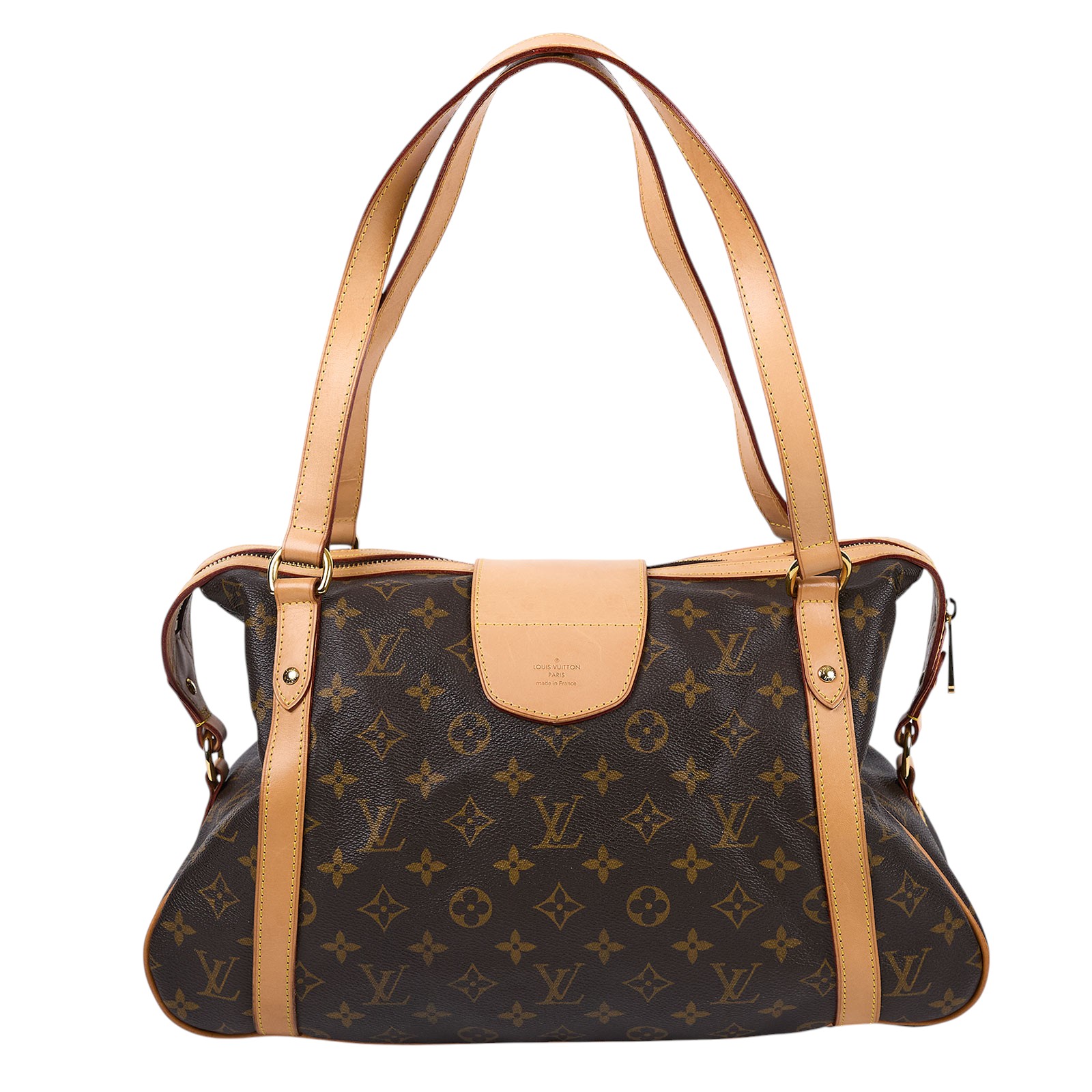 路易威登 LOUIS VUITTON Stresa PM 經典帆布手提 單肩包 行李袋 M51186 原花STRESA手提肩背包PM 防塵袋
